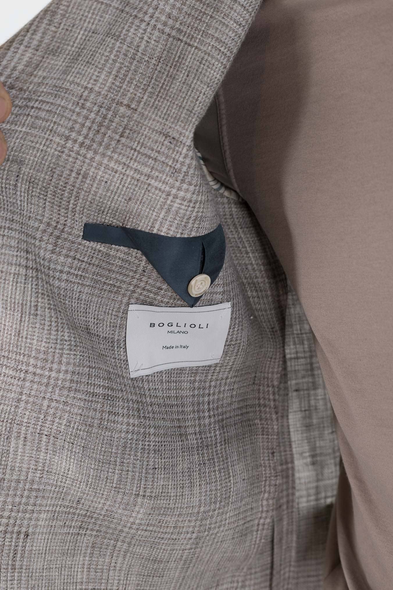BOGLIOLI Giacca "K-Jacket" Principe Galles Tortora