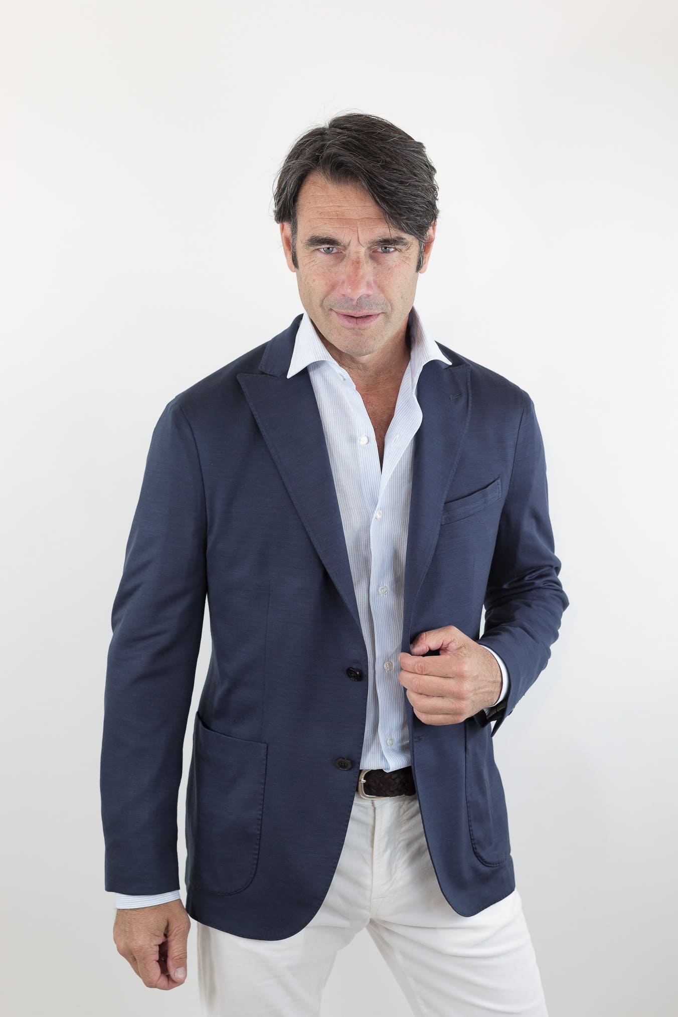 BOGLIOLI Giacca K-Jacket Lana Washed Blu