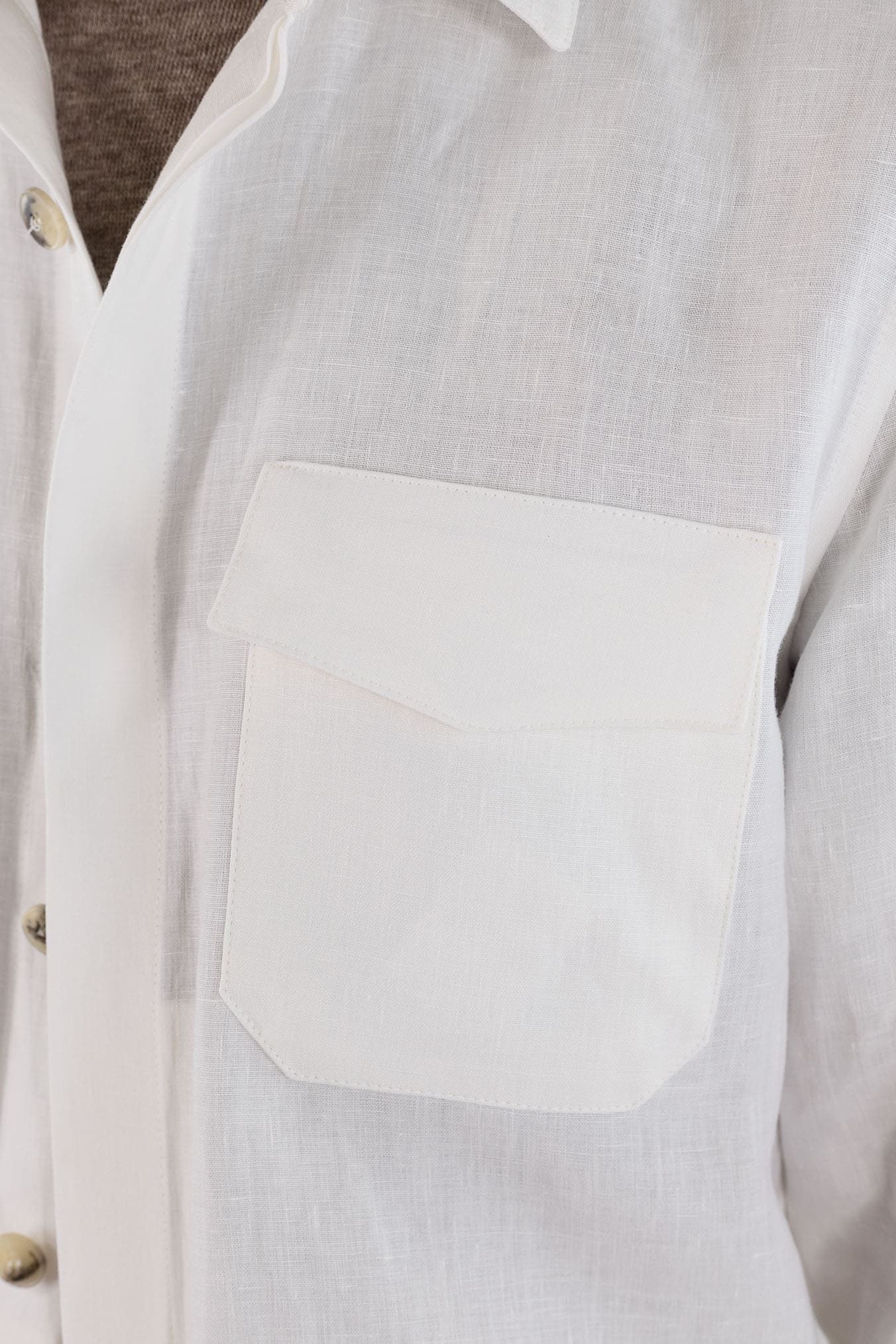 CANALI Overshirt Lino Bianco Canali