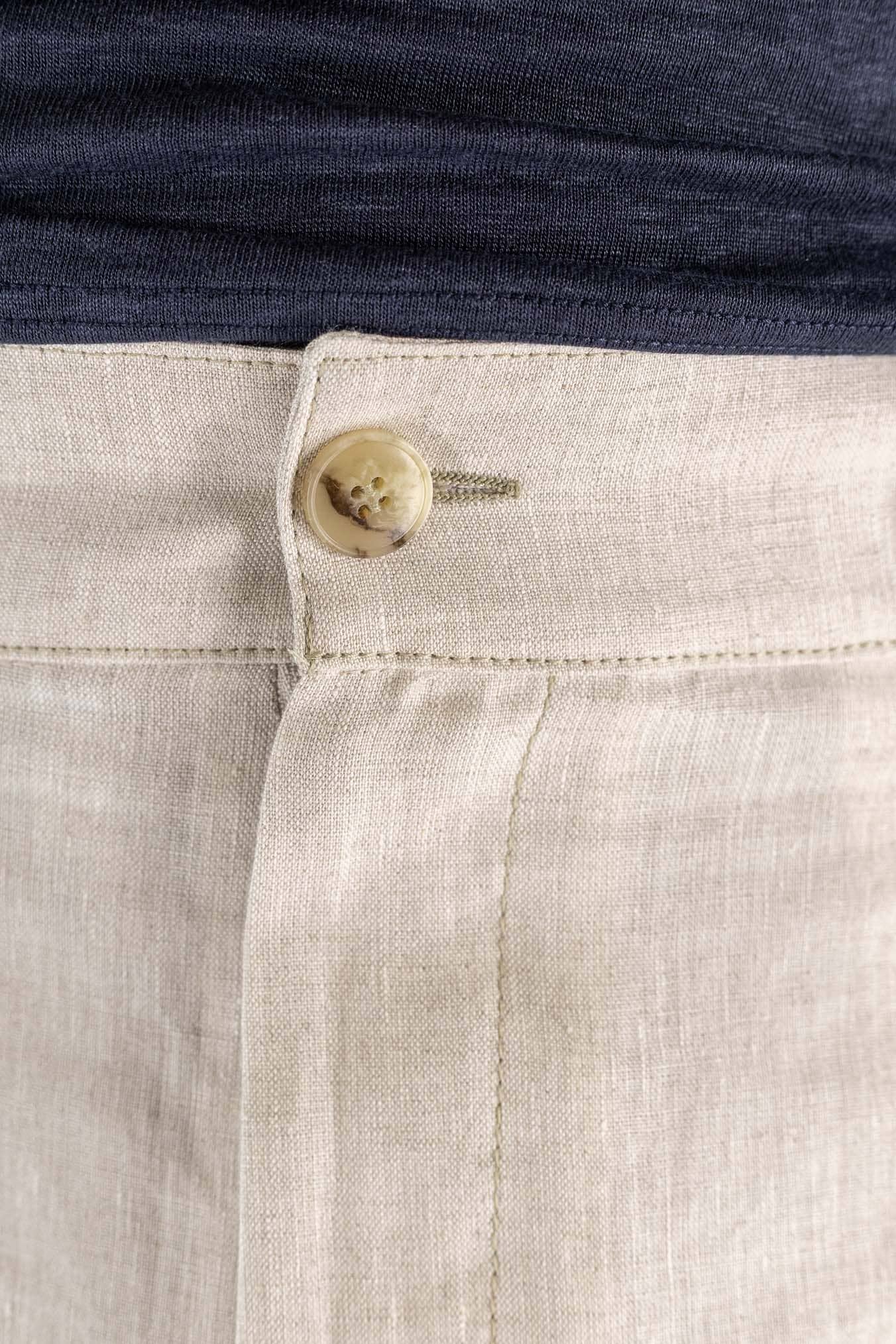 CANALI Bermuda Lino Beige Chiaro