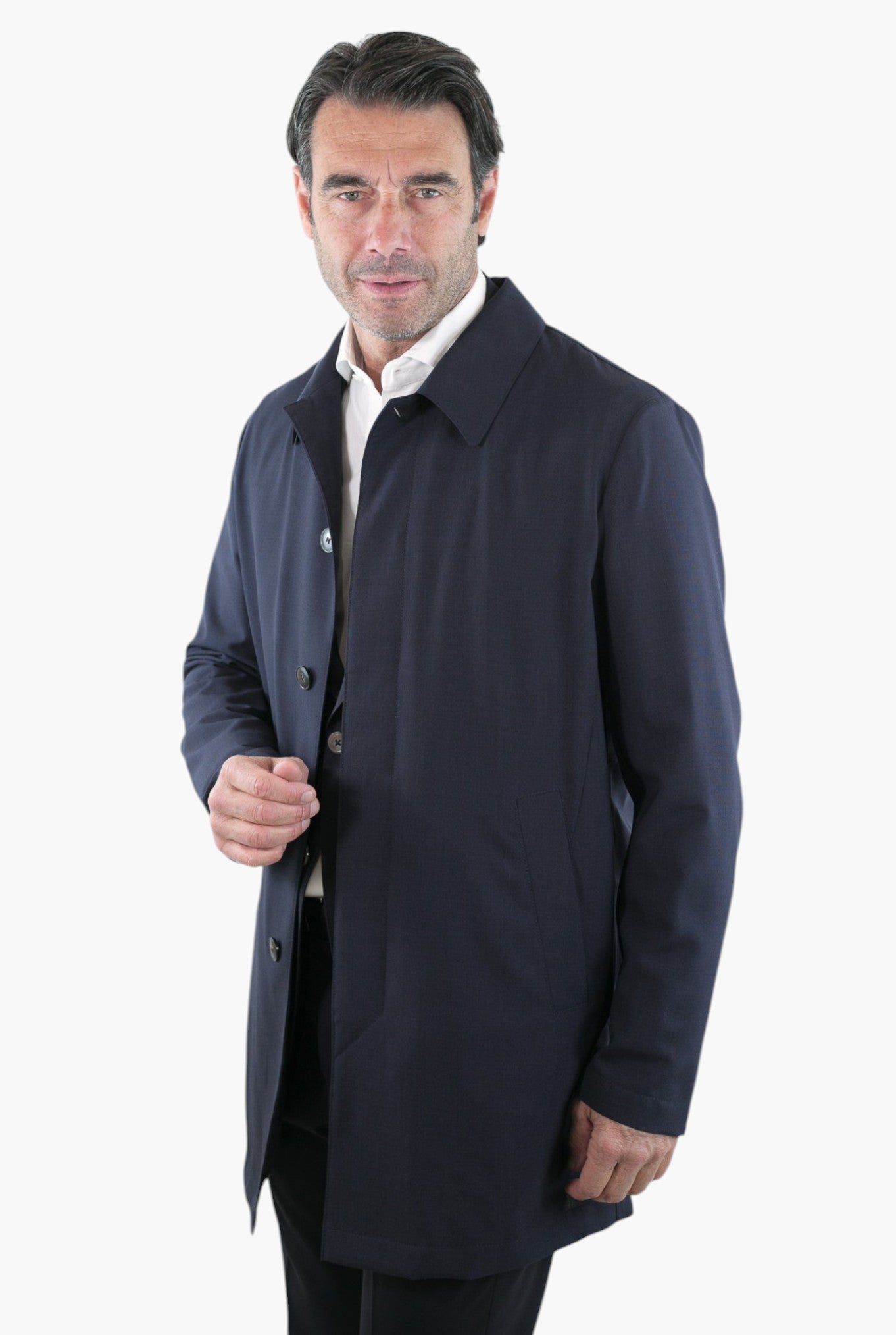 CANALI Spolverino Superlight Antigoccia Blu