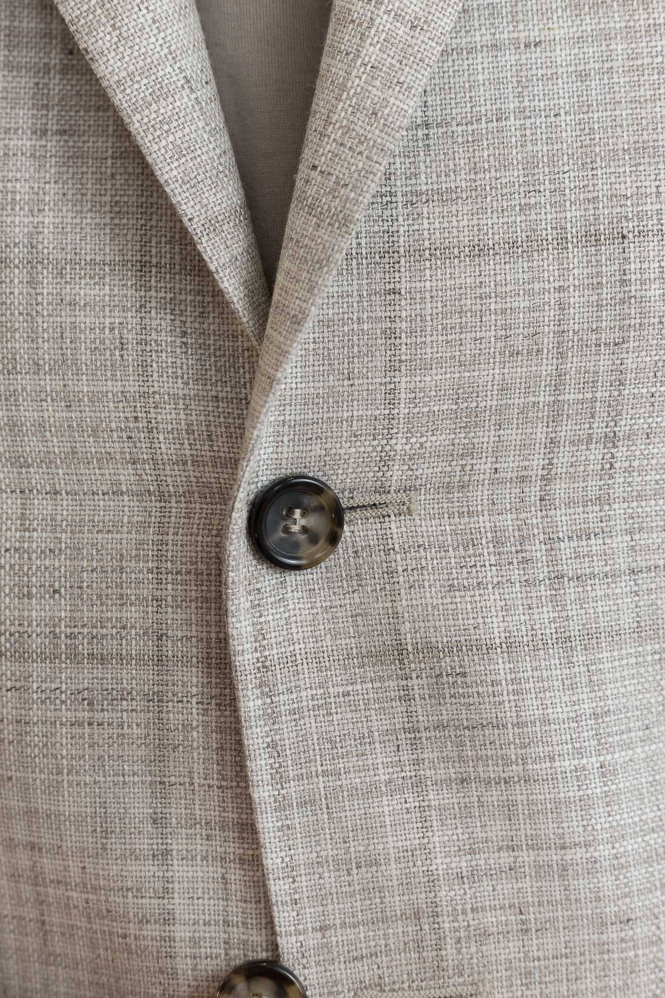 CANALI Giacca "Kei" Principe di Galles Beige