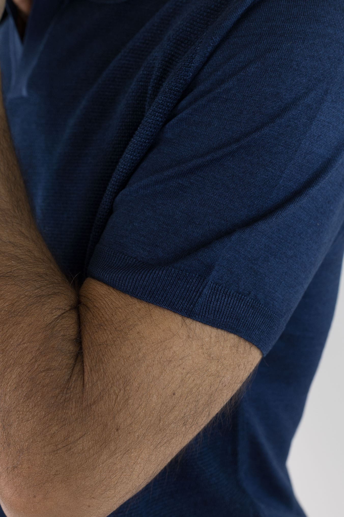 CANALI Polo Skipper Lana Seta Superlight Blu