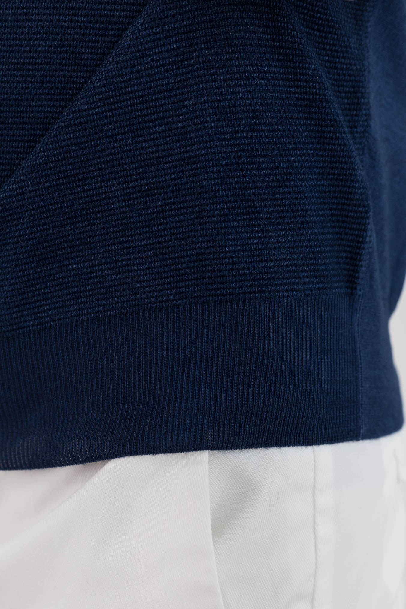 CANALI Polo Skipper Lana Seta Superlight Blu