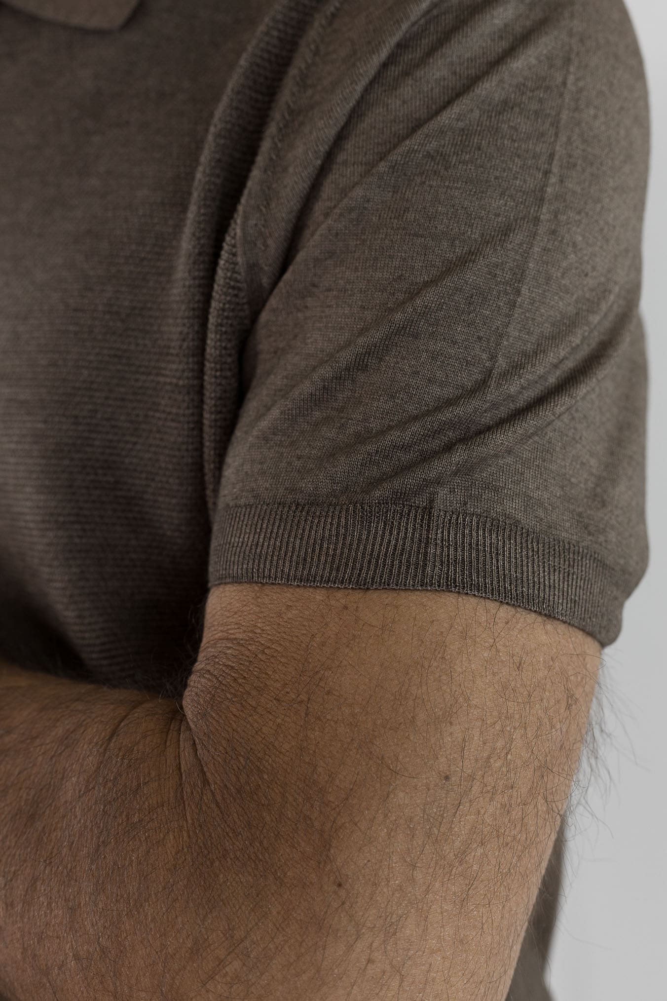 CANALI Polo Skipper Lana Seta Superlight Marrone