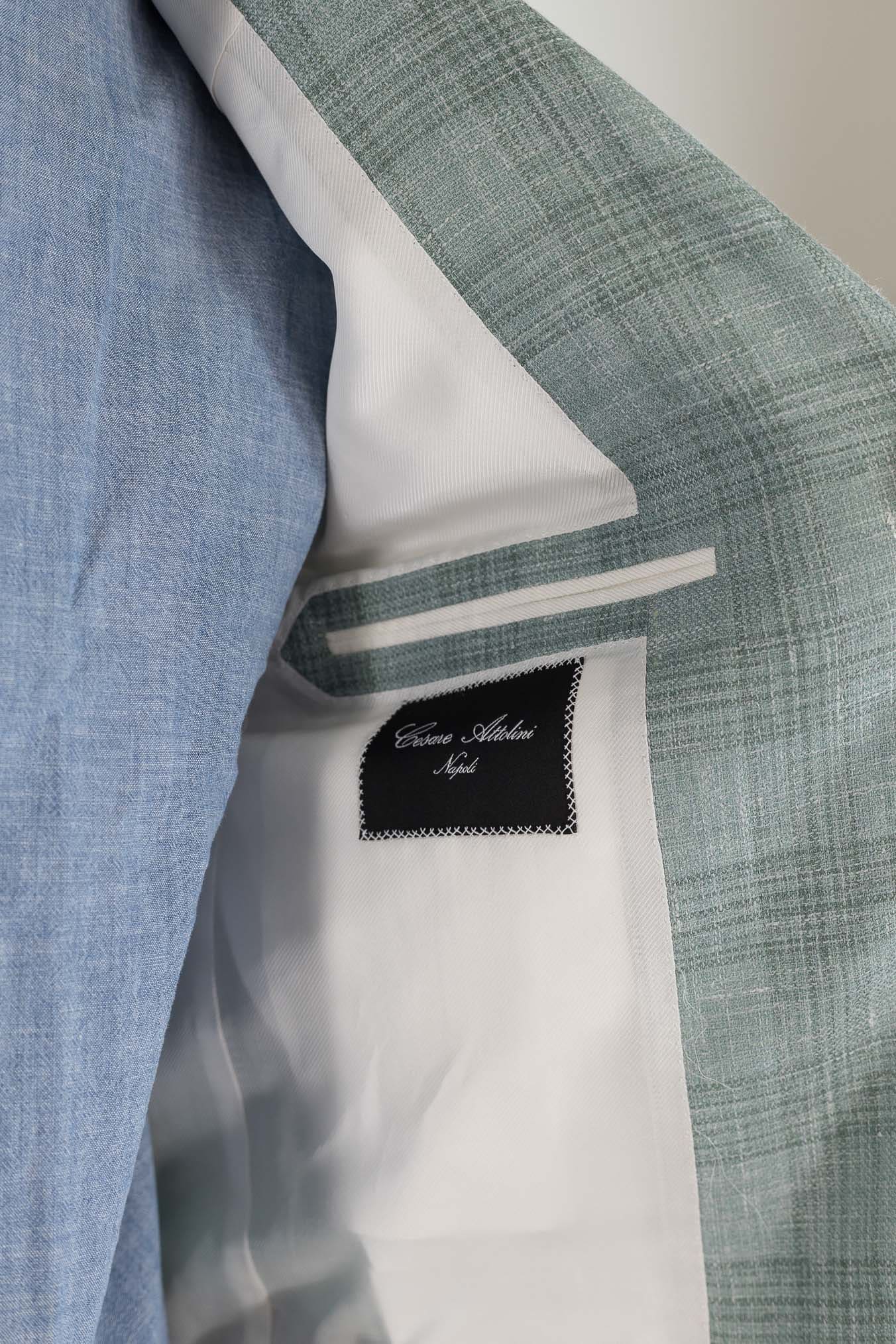 CESARE ATTOLINI Giacca Principe di Galles Verde