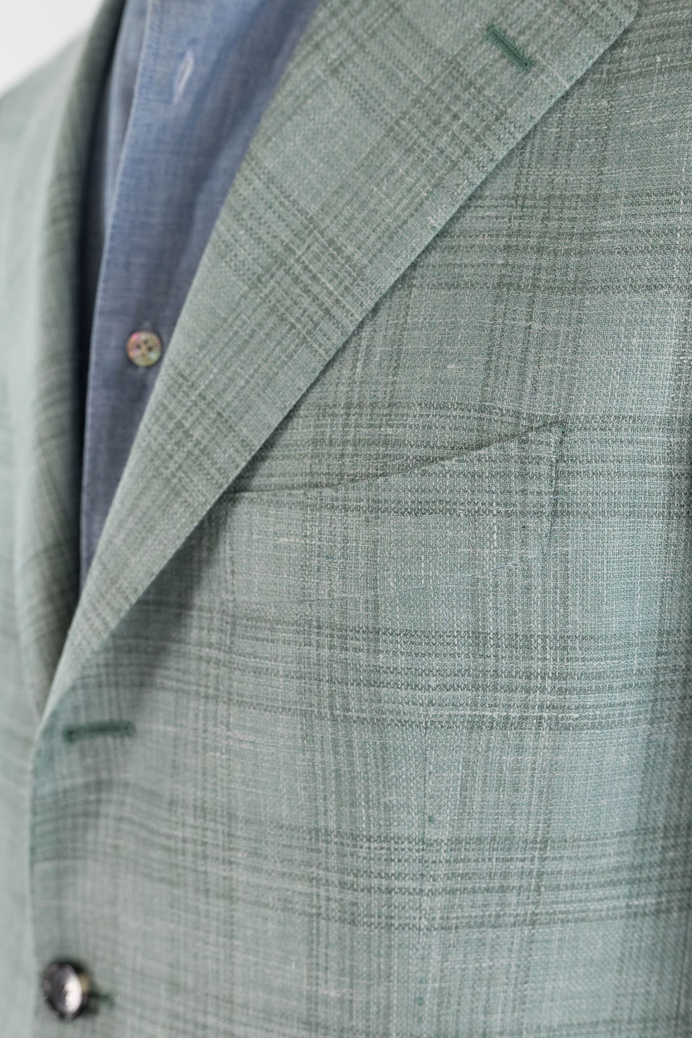 CESARE ATTOLINI Giacca Principe di Galles Verde