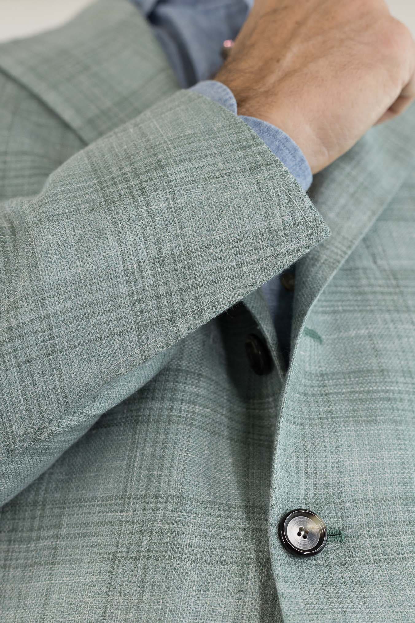 CESARE ATTOLINI Giacca Principe di Galles Verde