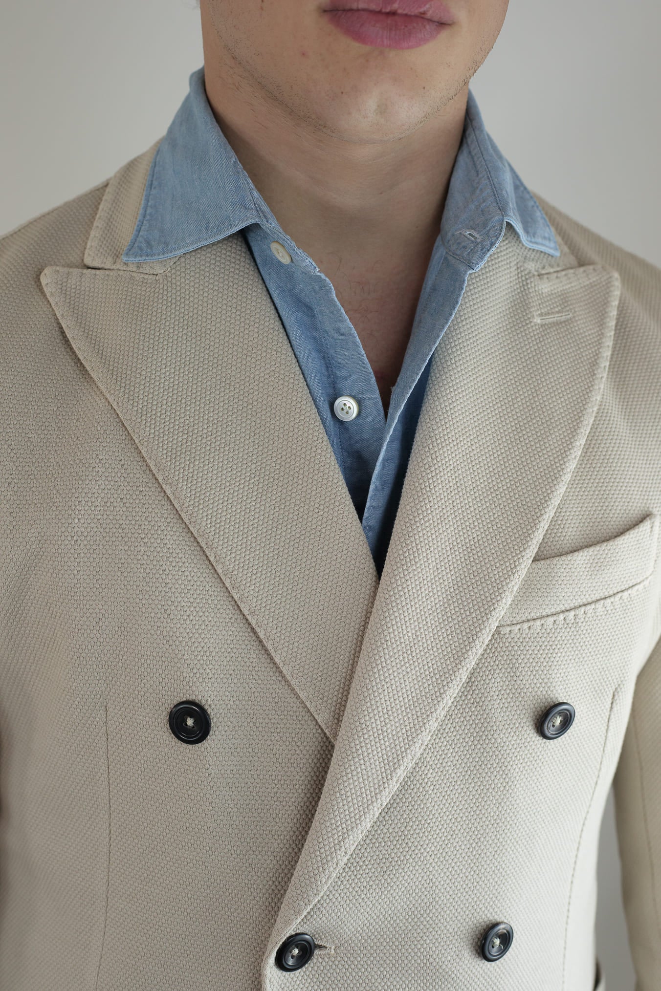 CIRCOLO 1901 Giacca Doppiopetto Jersey Cotone Oxford