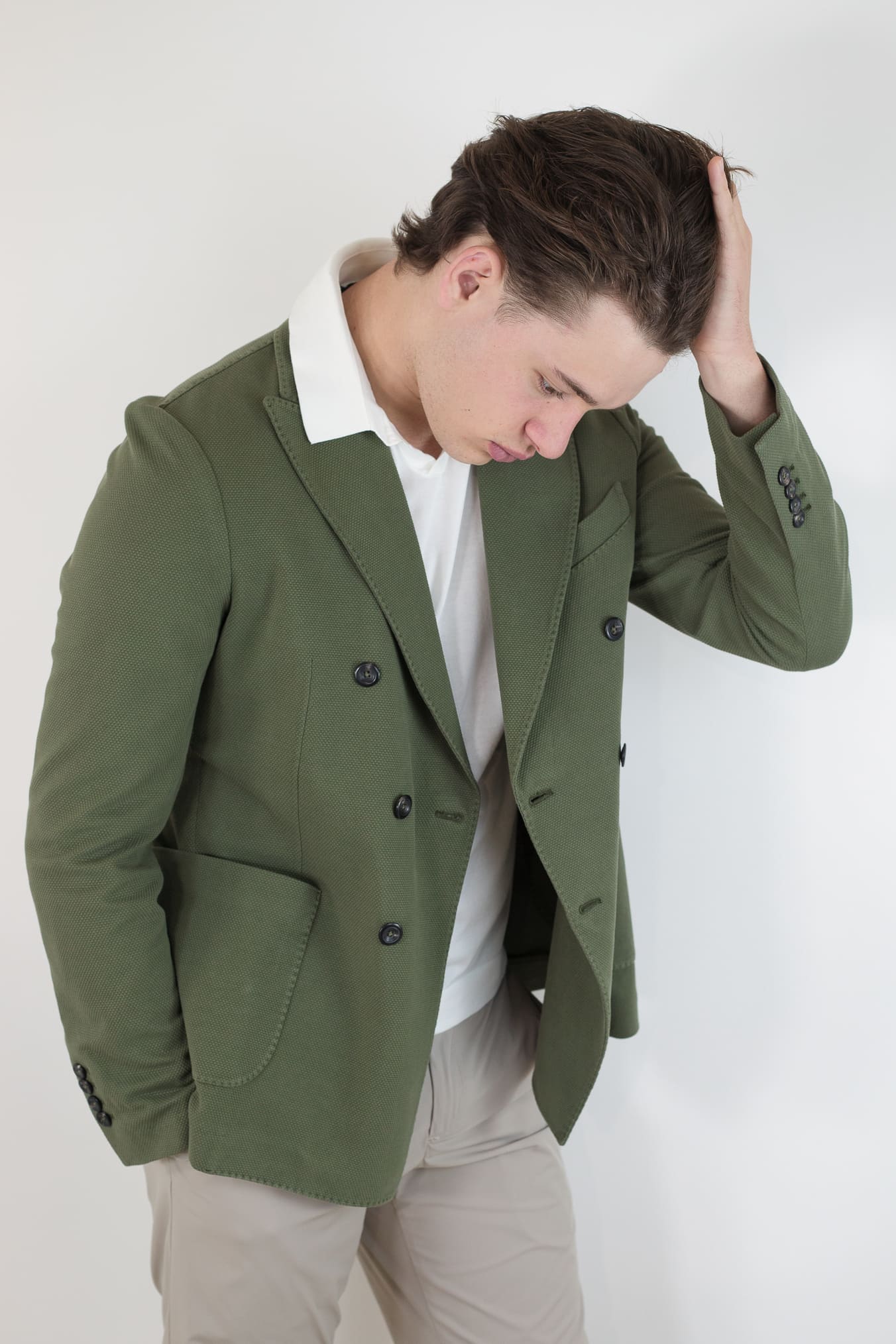 CIRCOLO 1901 Giacca Doppiopetto Jersey Cotone Oxford