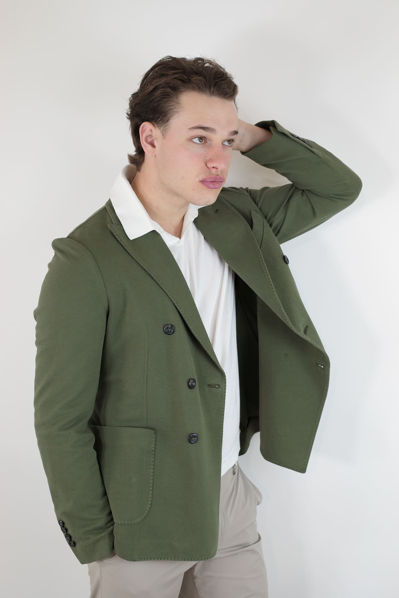 CIRCOLO 1901 Giacca Doppiopetto Jersey Cotone Oxford