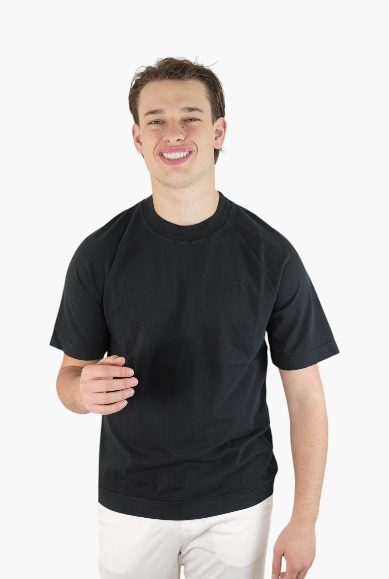 CIRCOLO 1901 T-Shirt Maniche Corte Raglan Cotone Nero