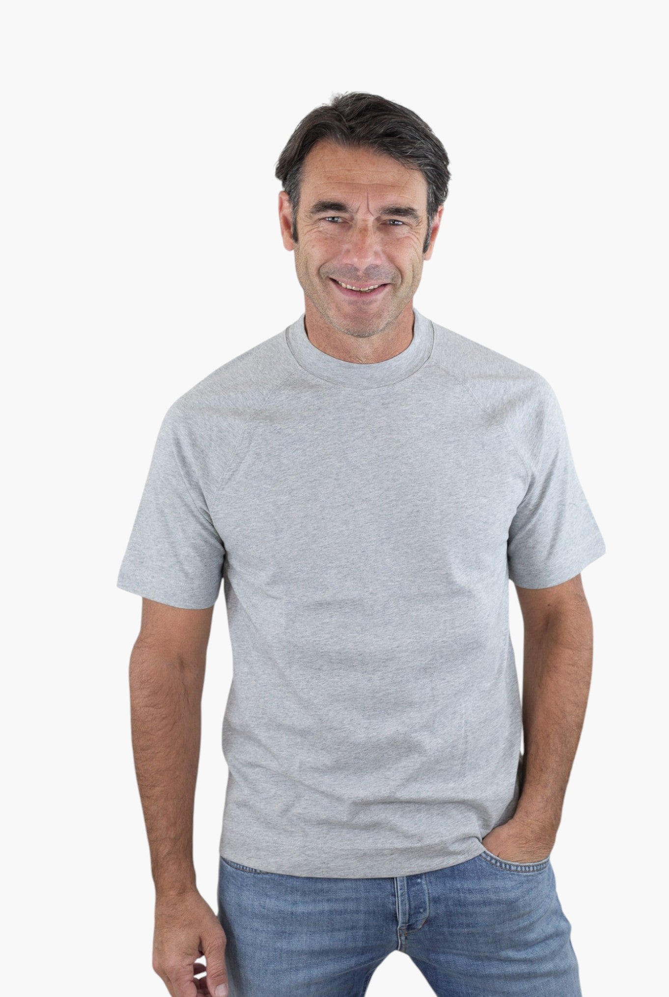 CIRCOLO 1901 T-Shirt Maniche Corte Raglan Cotone Grigio