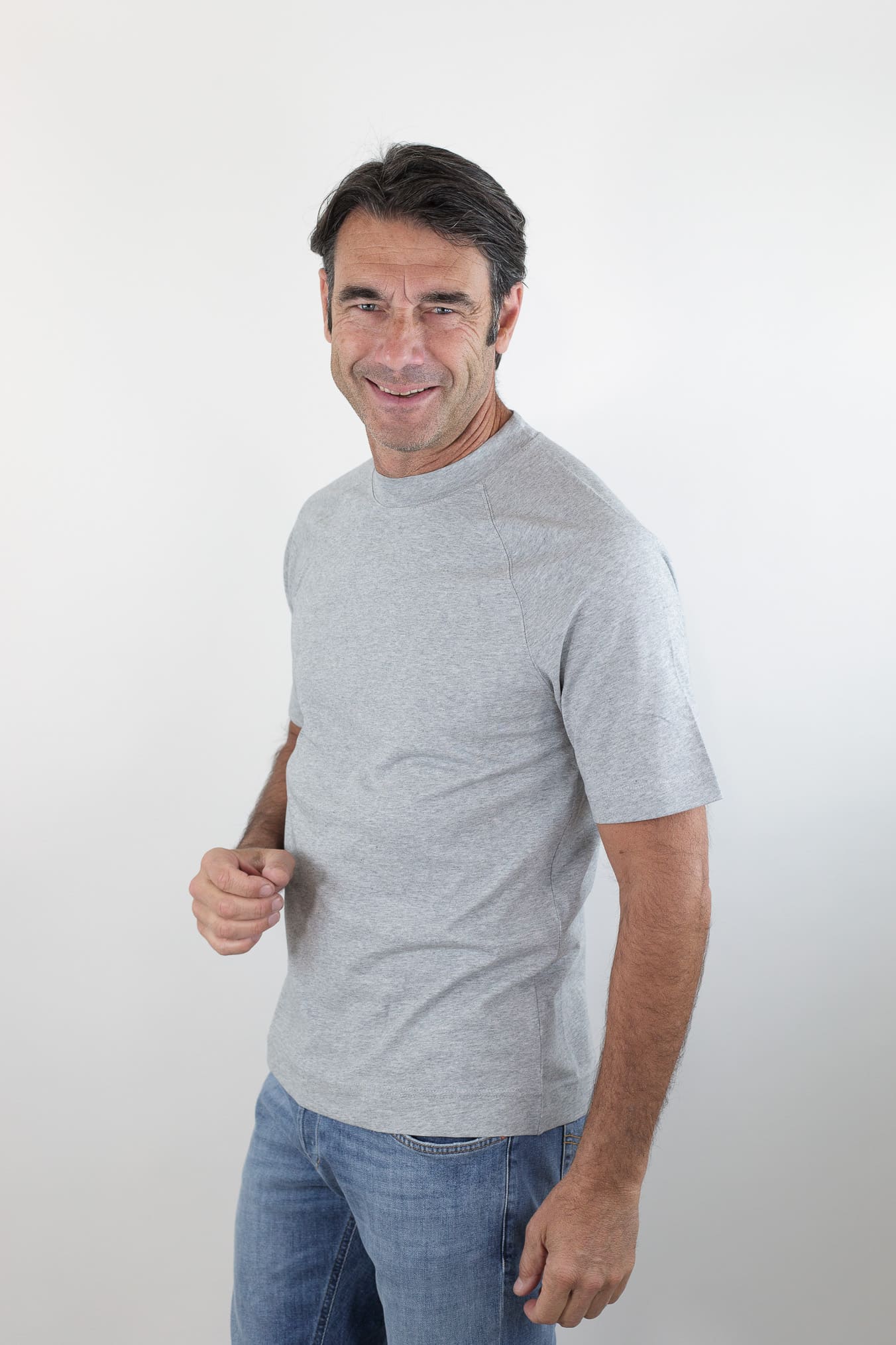 CIRCOLO 1901 T-Shirt Maniche Corte Raglan Cotone Grigio