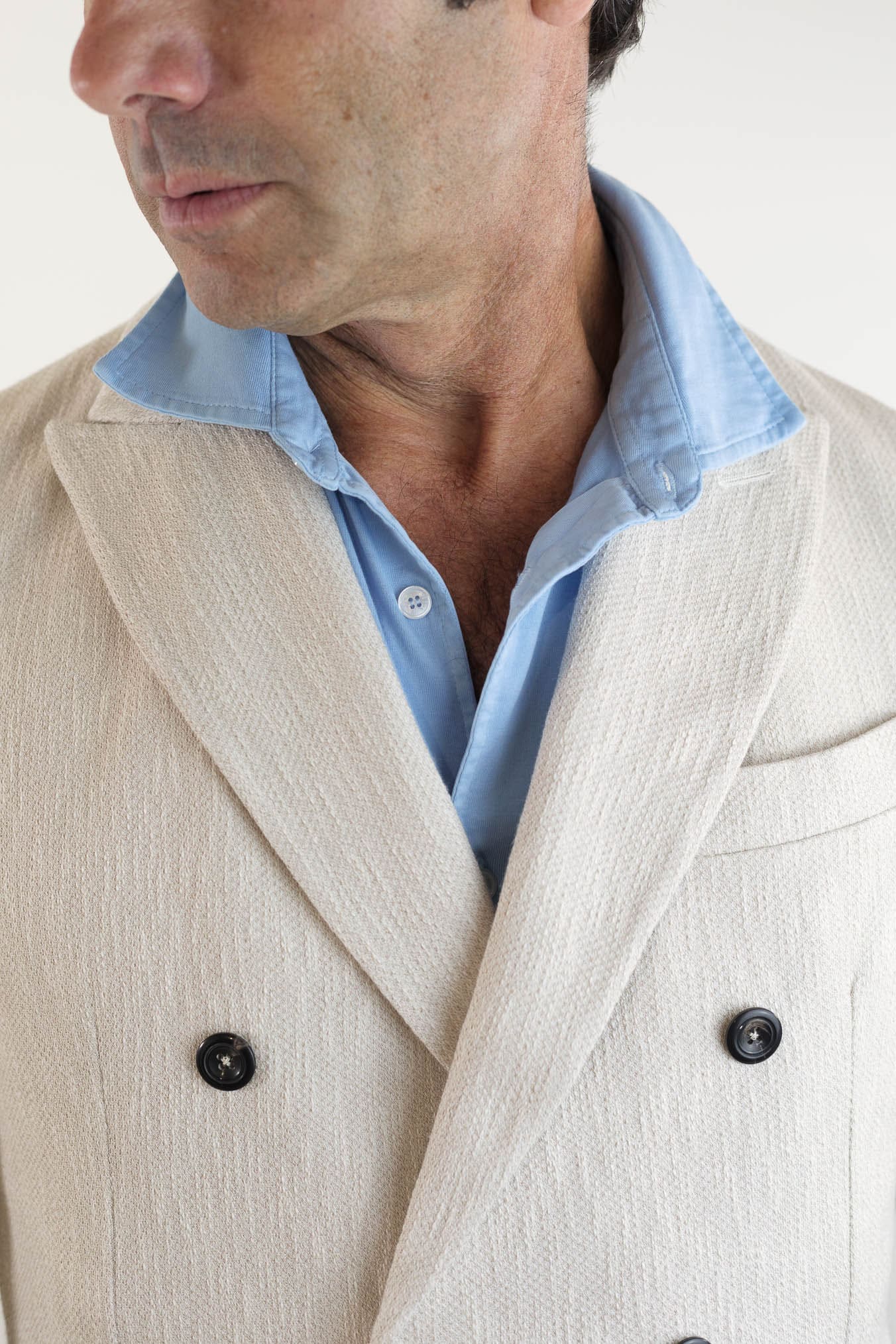 CIRCOLO 1901 Giacca Doppiopetto Cotone Fiammato Beige