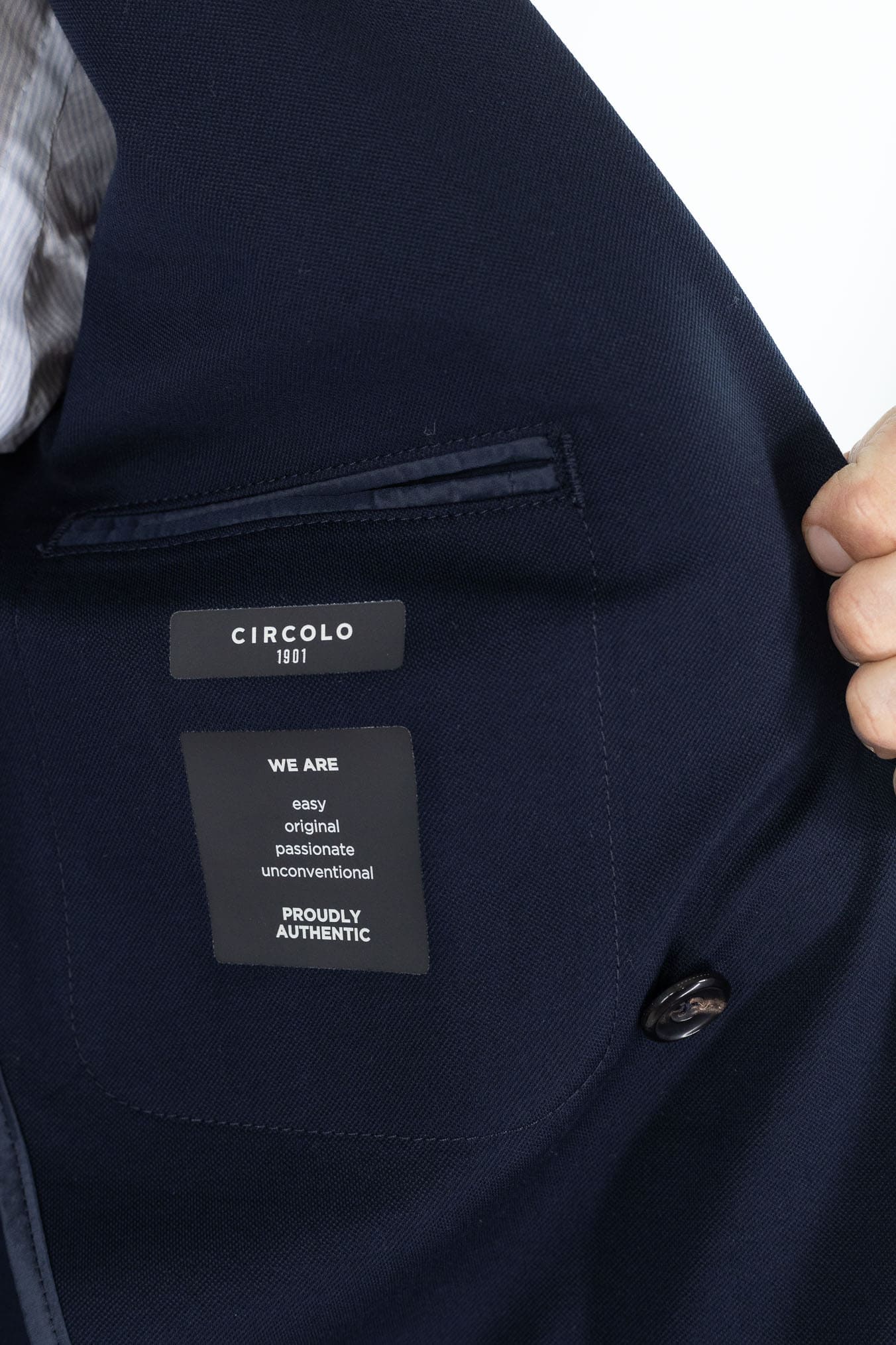 CIRCOLO 1901 Giacca Doppiopetto Jersey Cotone Blu