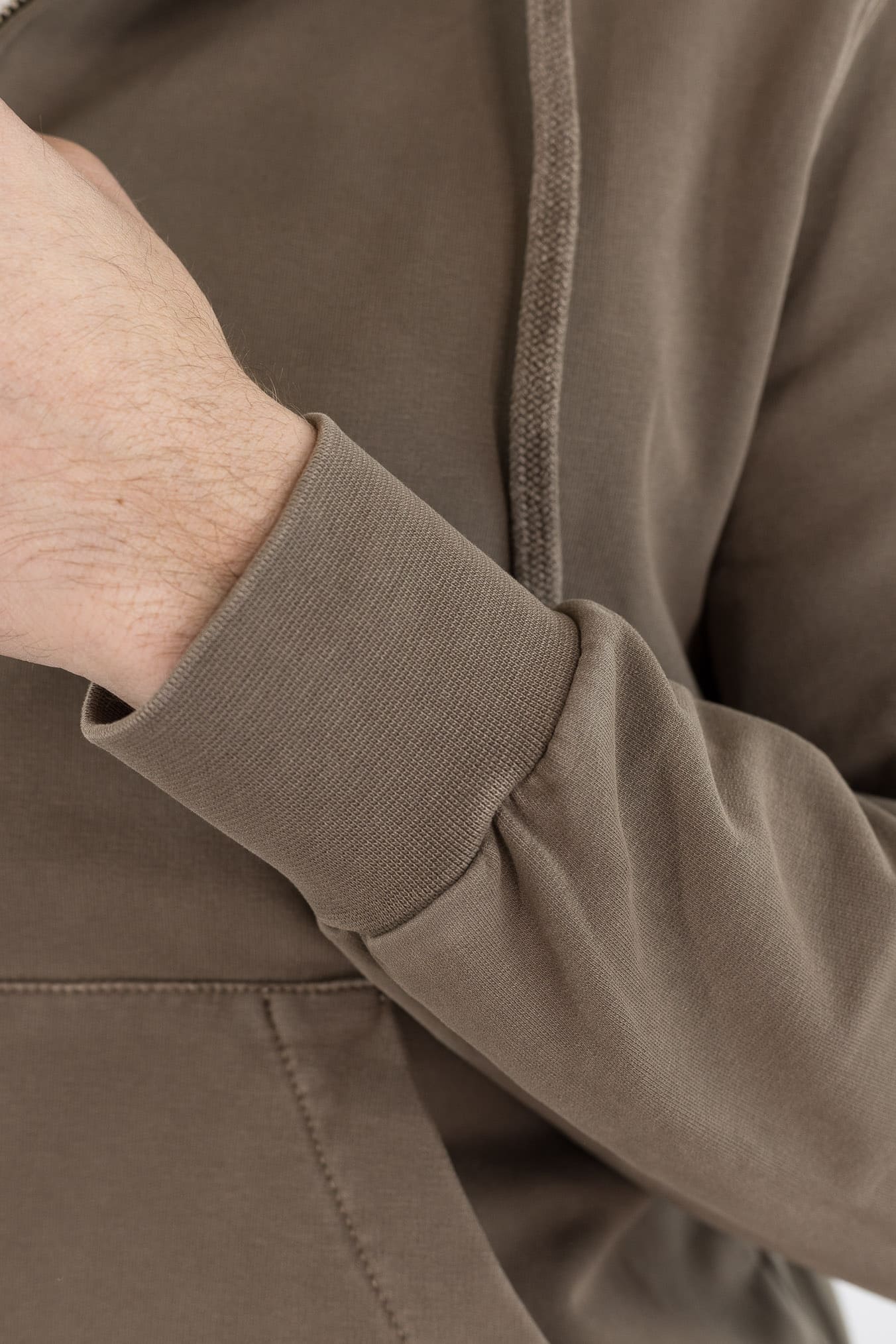 CIRCOLO 1901 Felpa Cappuccio Cotone Moro