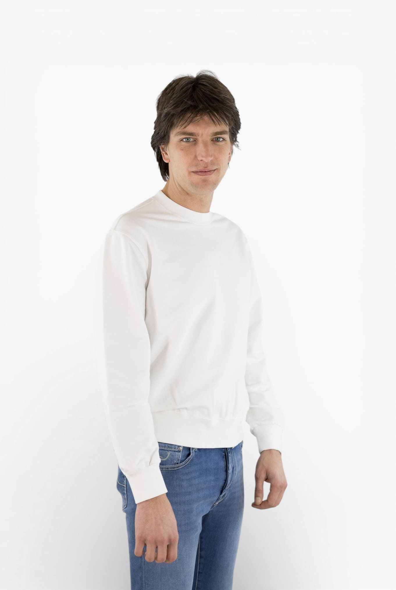 CIRCOLO 1901 Felpa Jersey Cotone Bianco