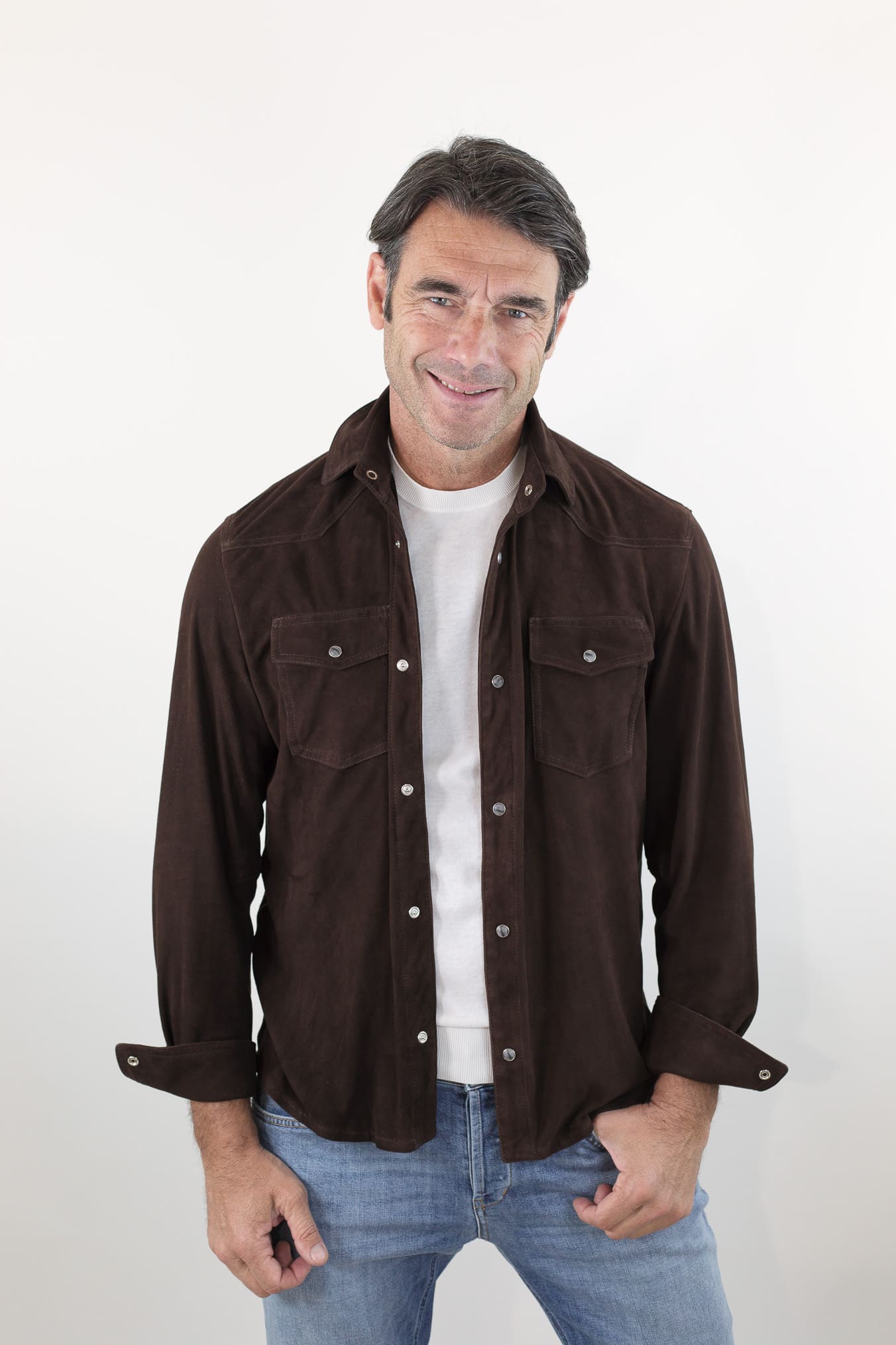 CONTRASTWAY Camicia Suede Texana Testa di Moro