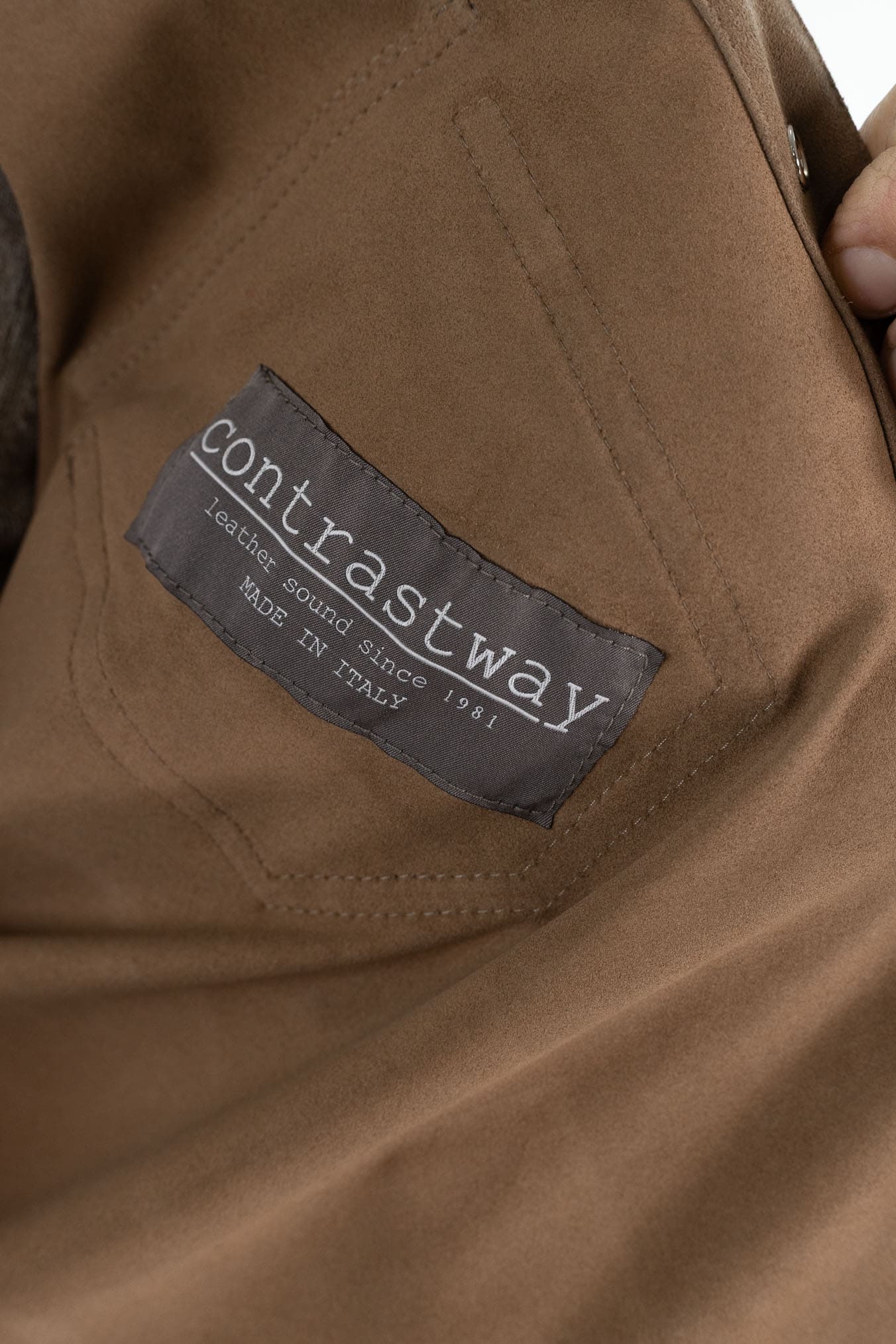 CONTRASTWAY Camicia Suede Texana Tabacco