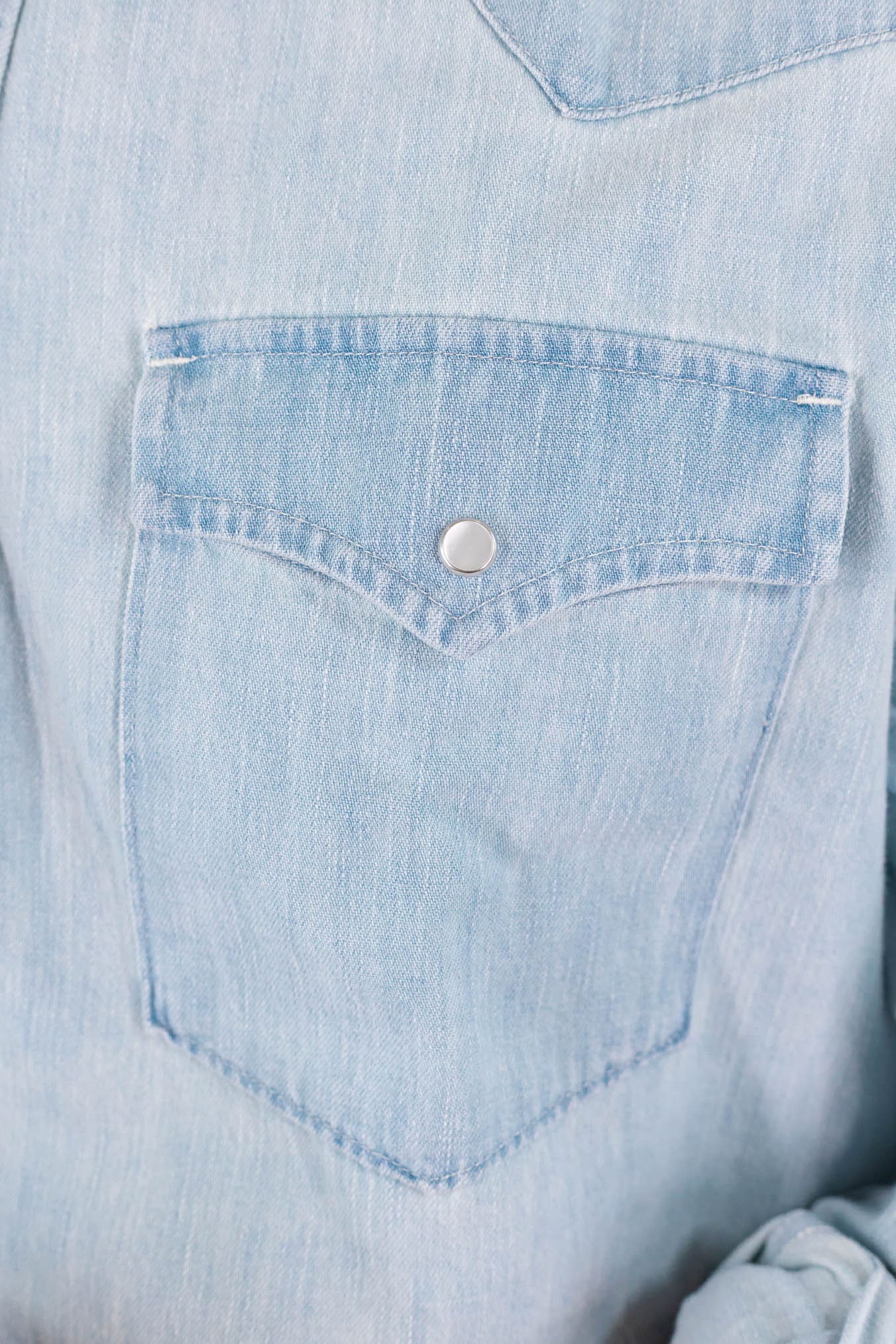 DONDUP Camicia Texana Denim Chiaro