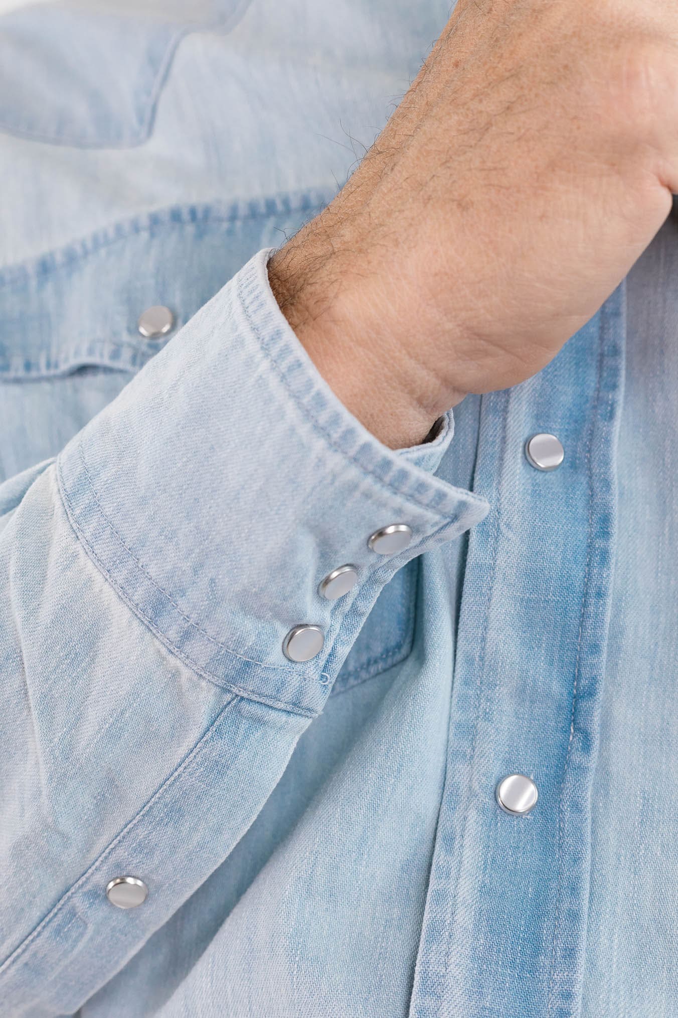 DONDUP Camicia Texana Denim Chiaro