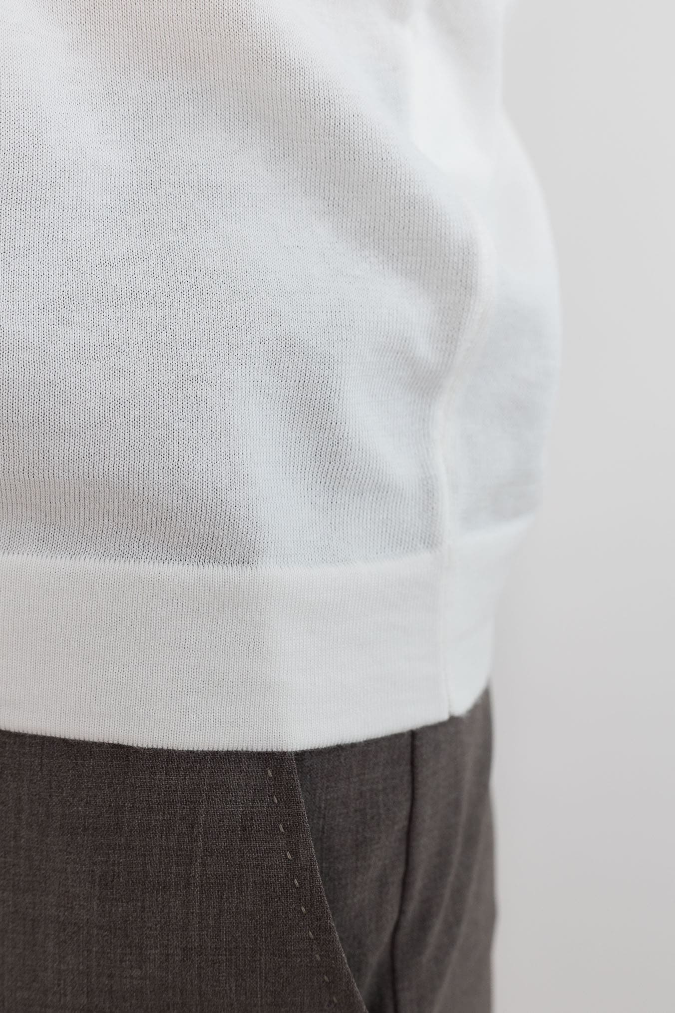 DRUMOHR Girocollo Cotone Frosted Maniche Lunghe Bianco