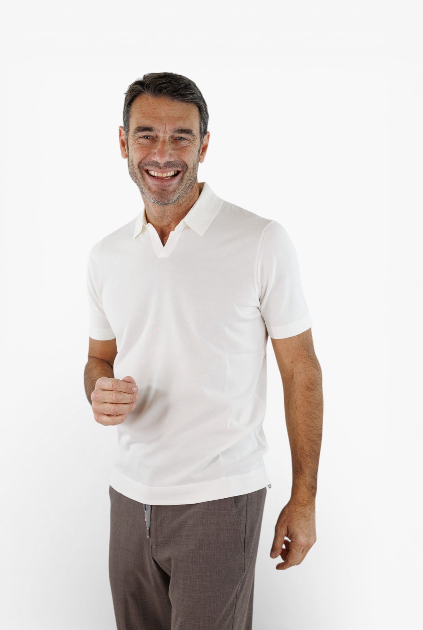 DRUMOHR Polo Cotone Frosted Superlight Bianco Latte