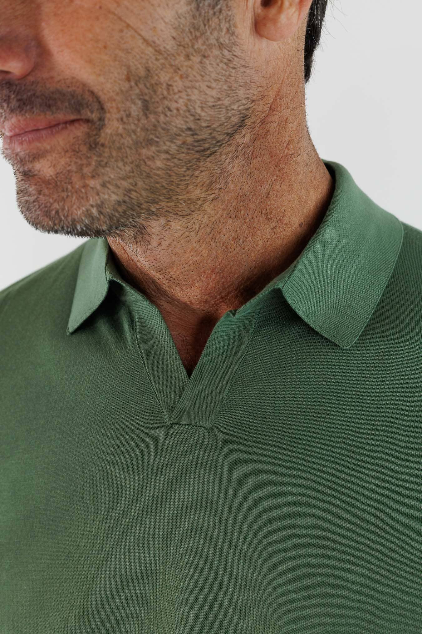 DRUMOHR Polo Cotone Frosted Superlight Verde