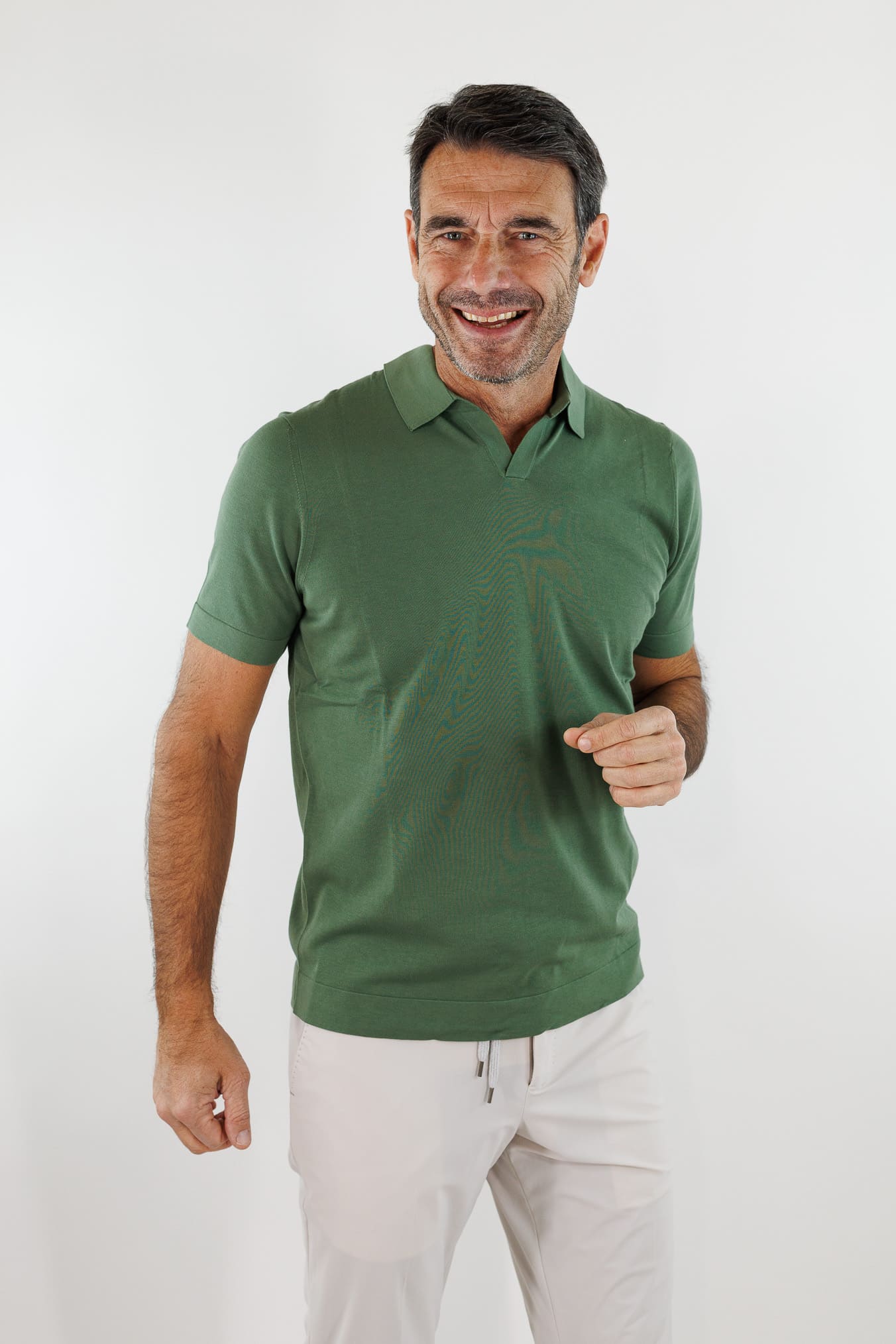 DRUMOHR Polo Cotone Frosted Superlight Verde
