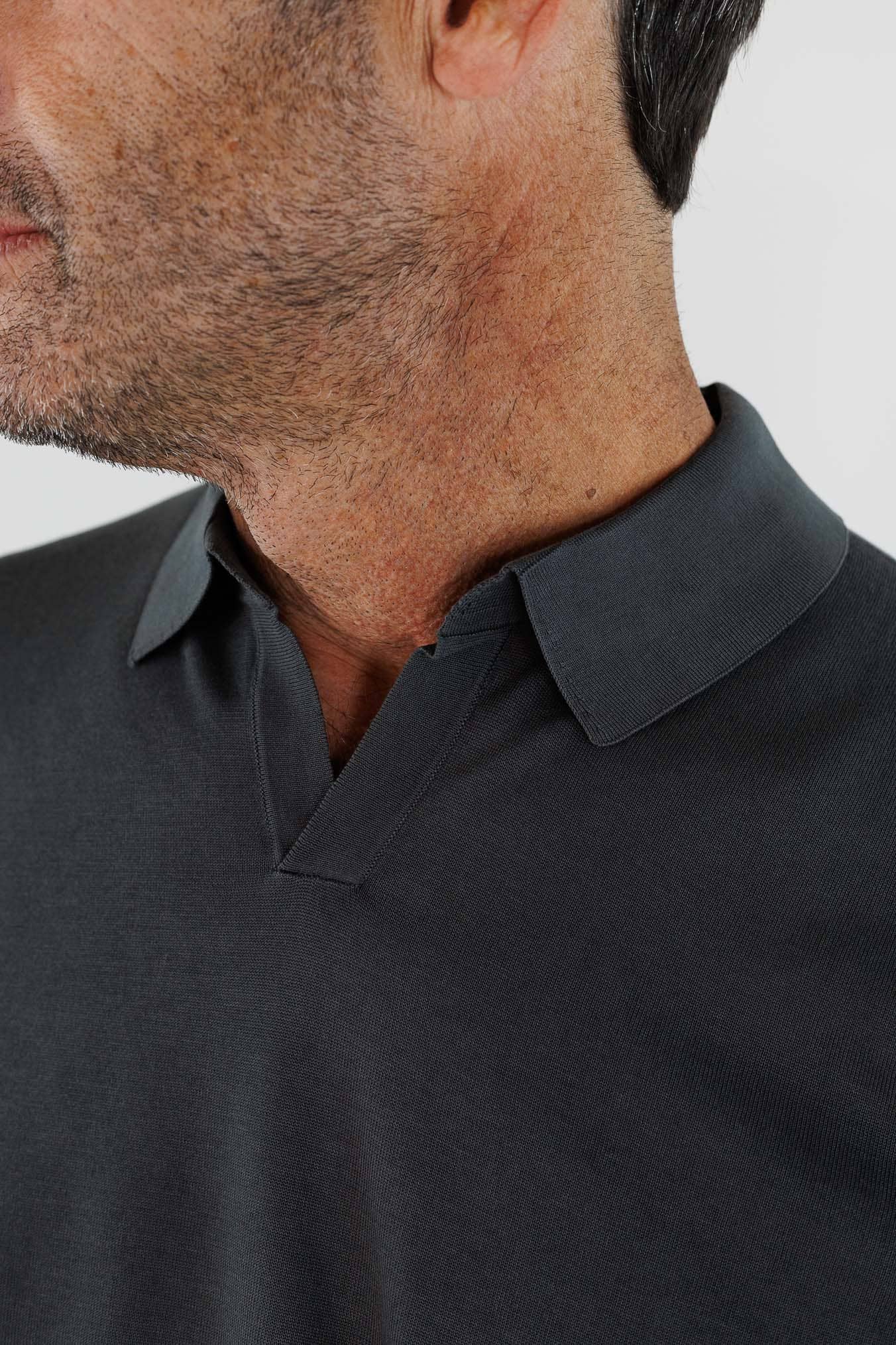 DRUMOHR Polo Cotone Frosted Superlight Nero