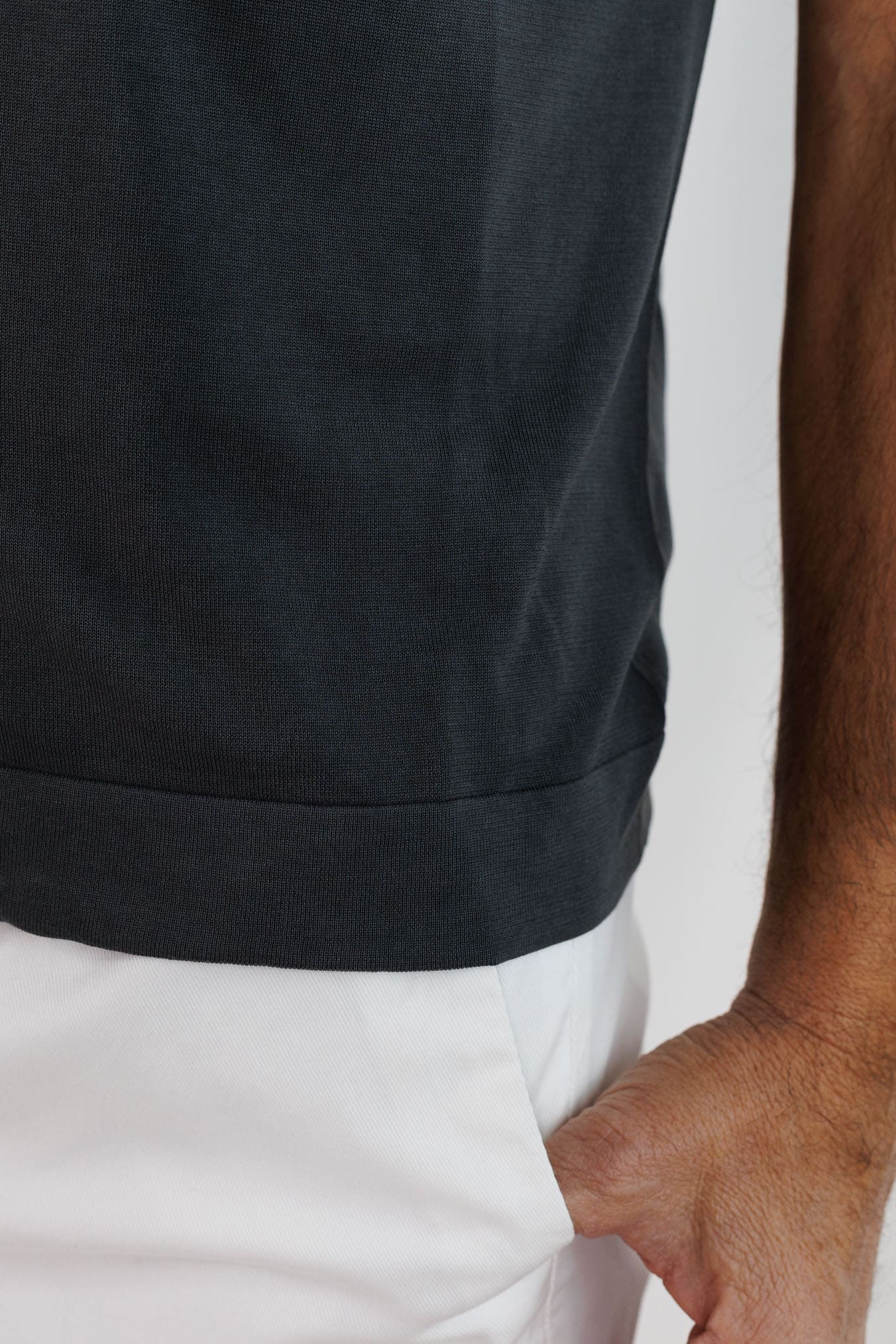 DRUMOHR Polo Cotone Frosted Superlight Nero