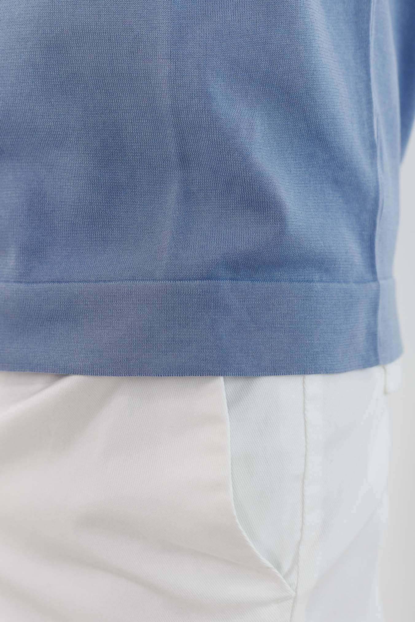 DRUMOHR Polo Cotone Frosted Superlight Azzurro