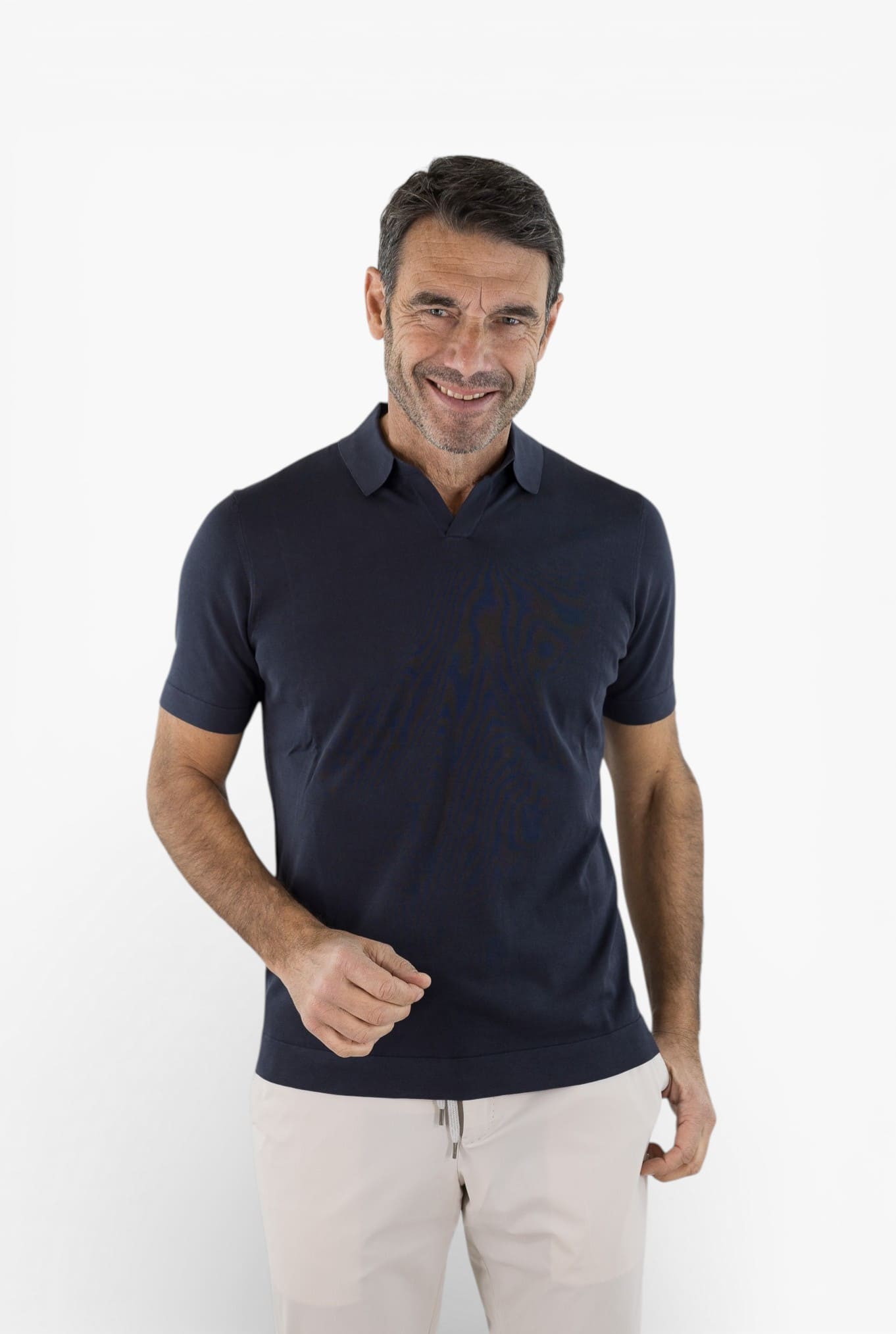 DRUMOHR Polo Cotone Frosted Superlight Blu