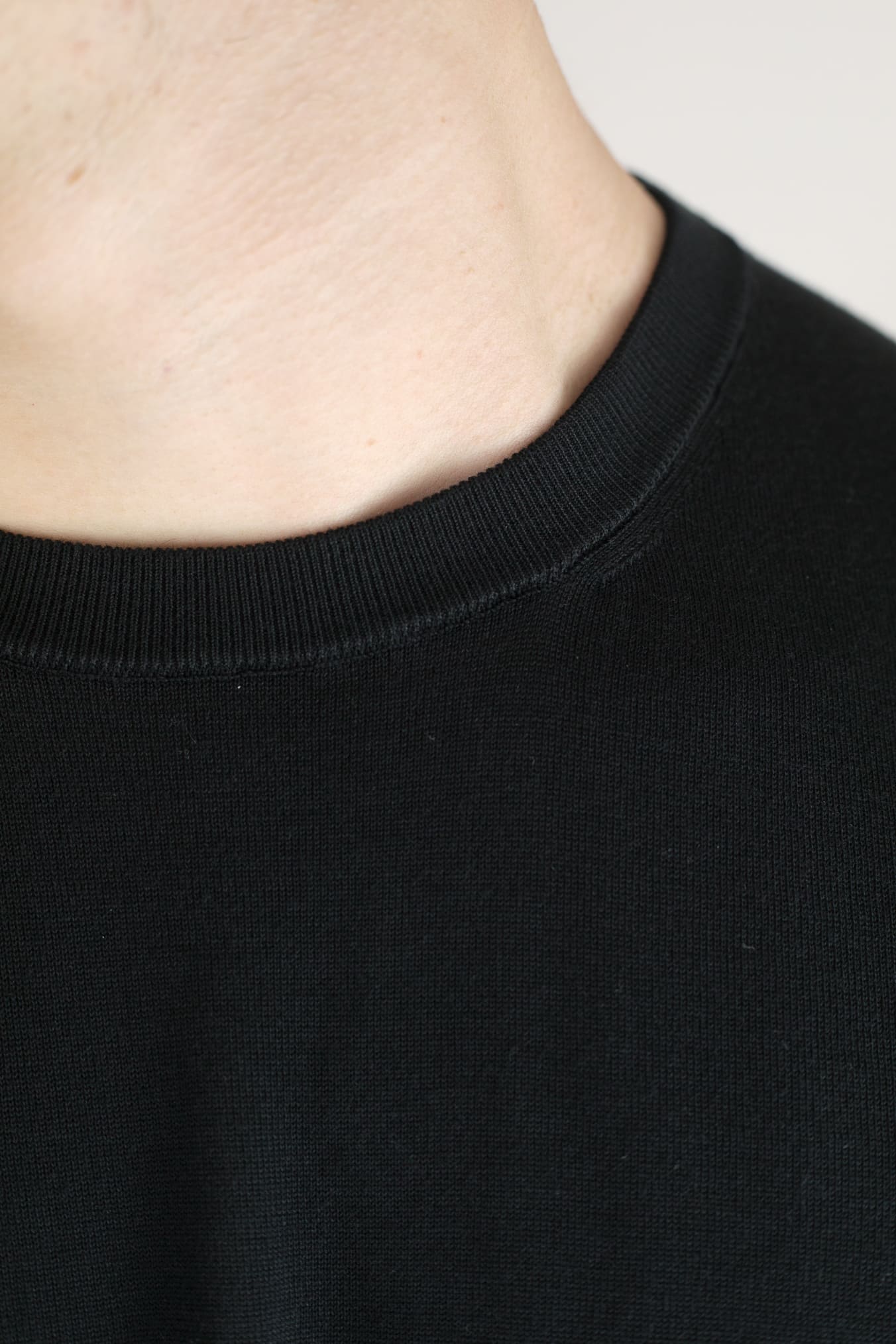 DRUMOHR Girocollo Maniche Corte Cotone Frosted Superlight Nero