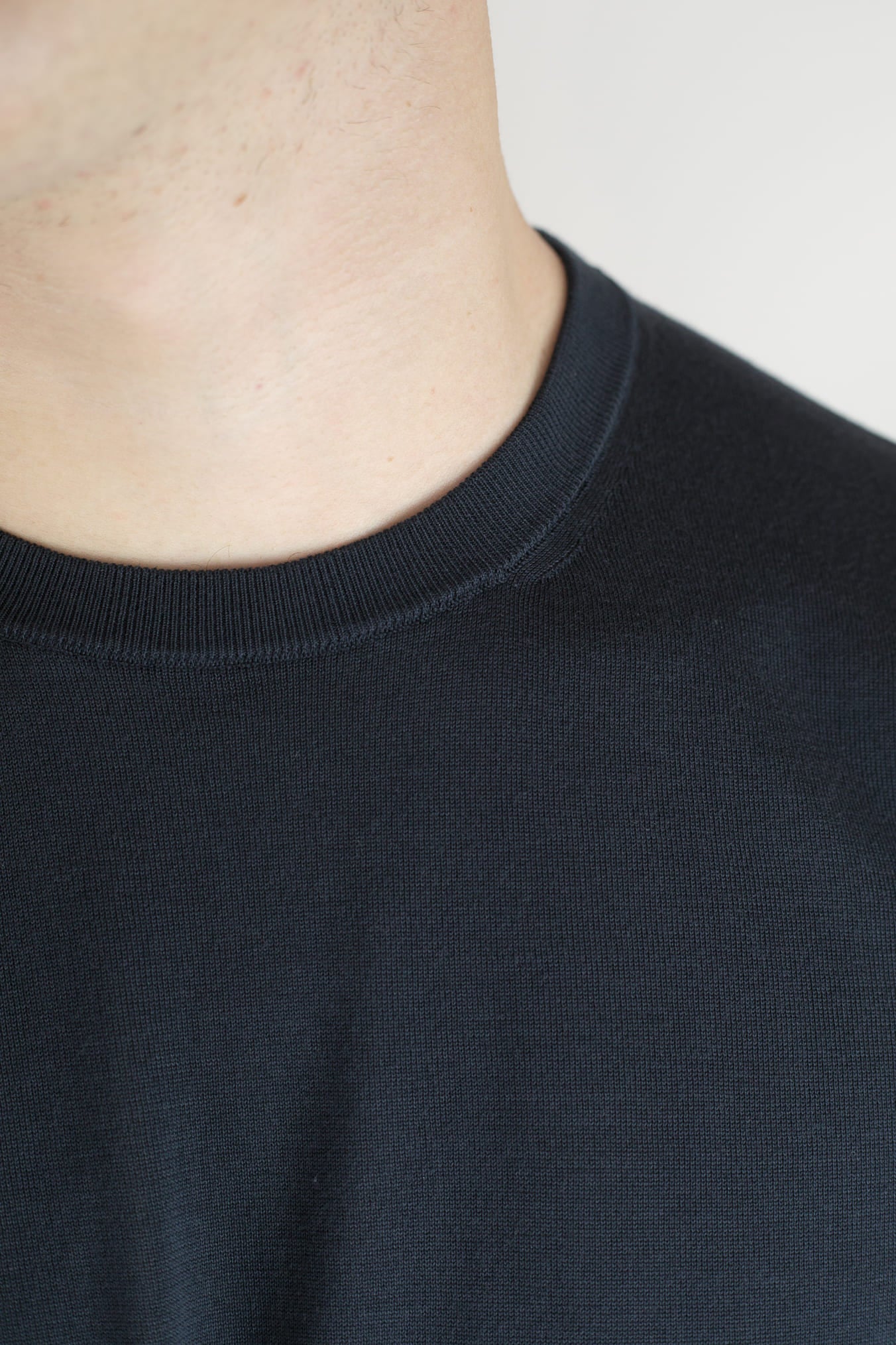 DRUMOHR Girocollo Maniche Corte Cotone Superlight Navy