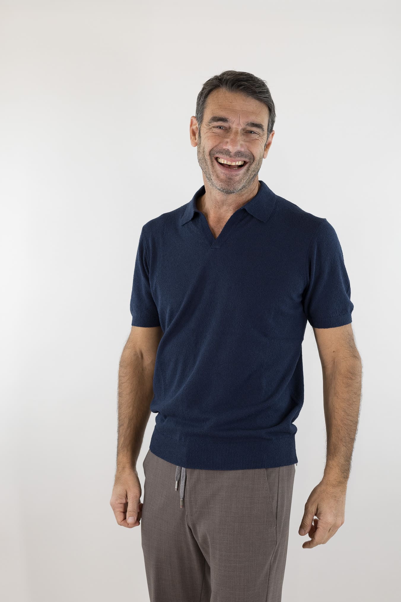 DRUMOHR Polo Spugna Superlight Blu Navy