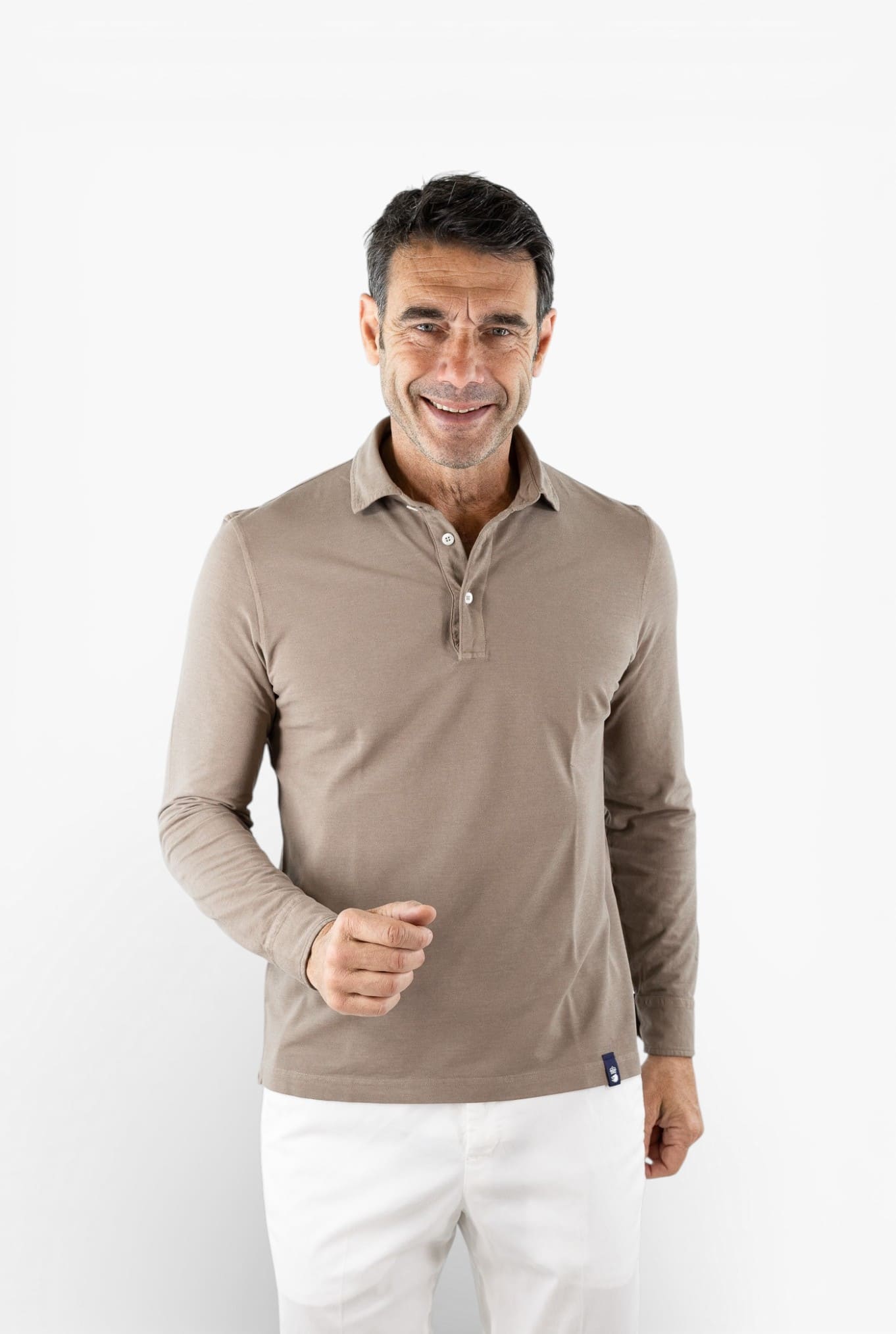 DRUMOHR Polo Cotone Light Crêpe Beige