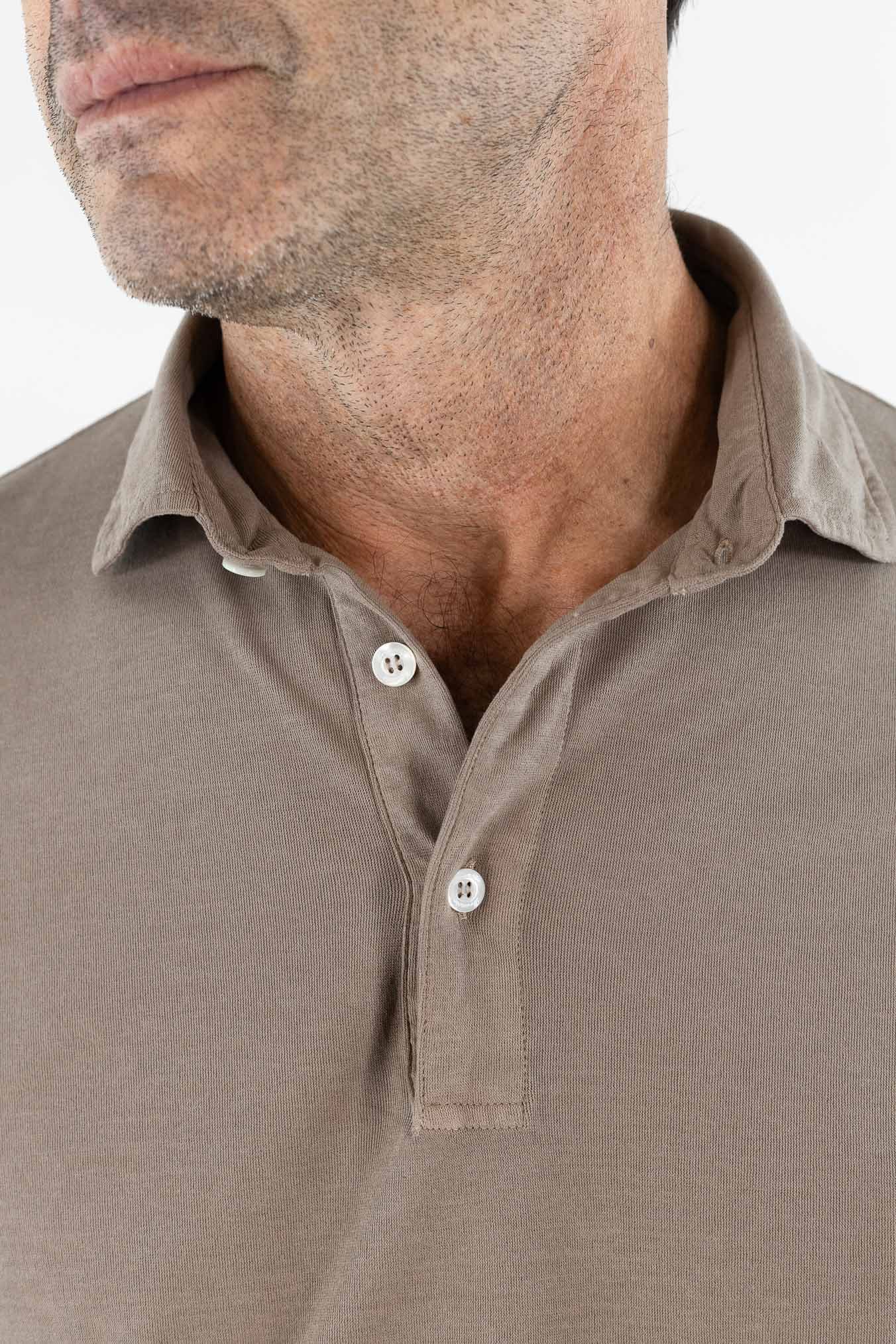 DRUMOHR Polo Cotone Light Crêpe Beige