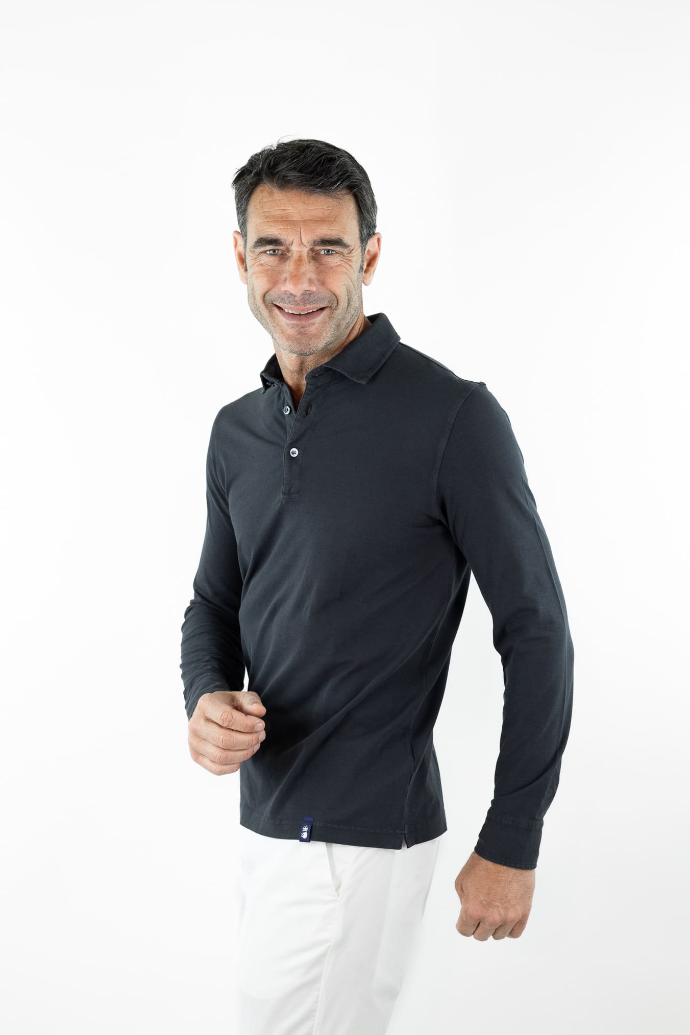 DRUMOHR Polo Cotone Light Crêpe Nero