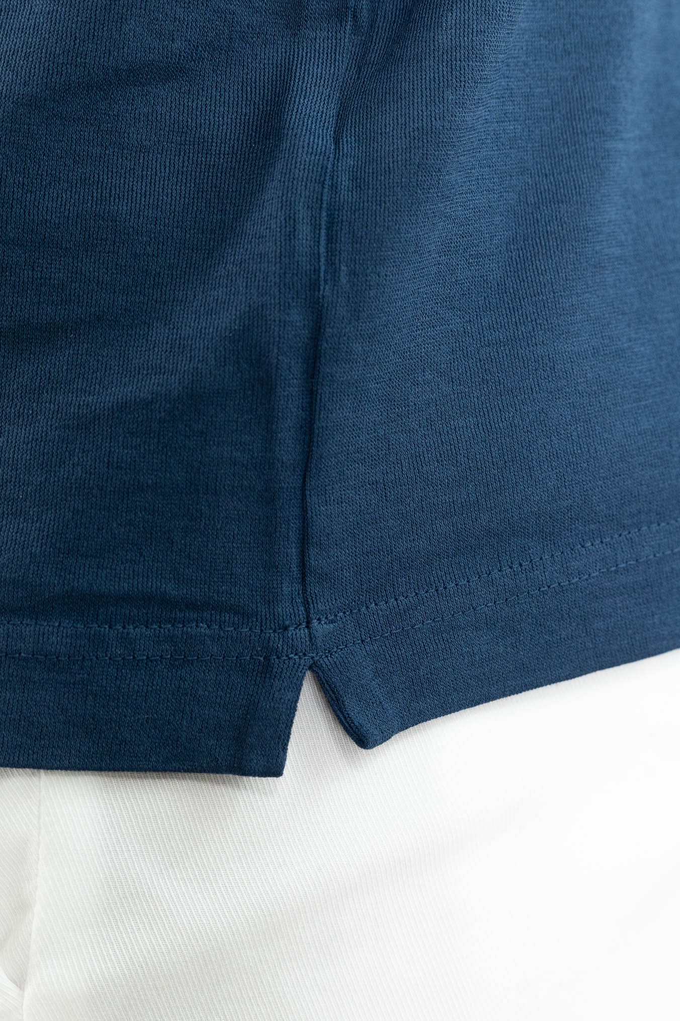 DRUMOHR Polo Cotone Light Crêpe Blu Petrolio