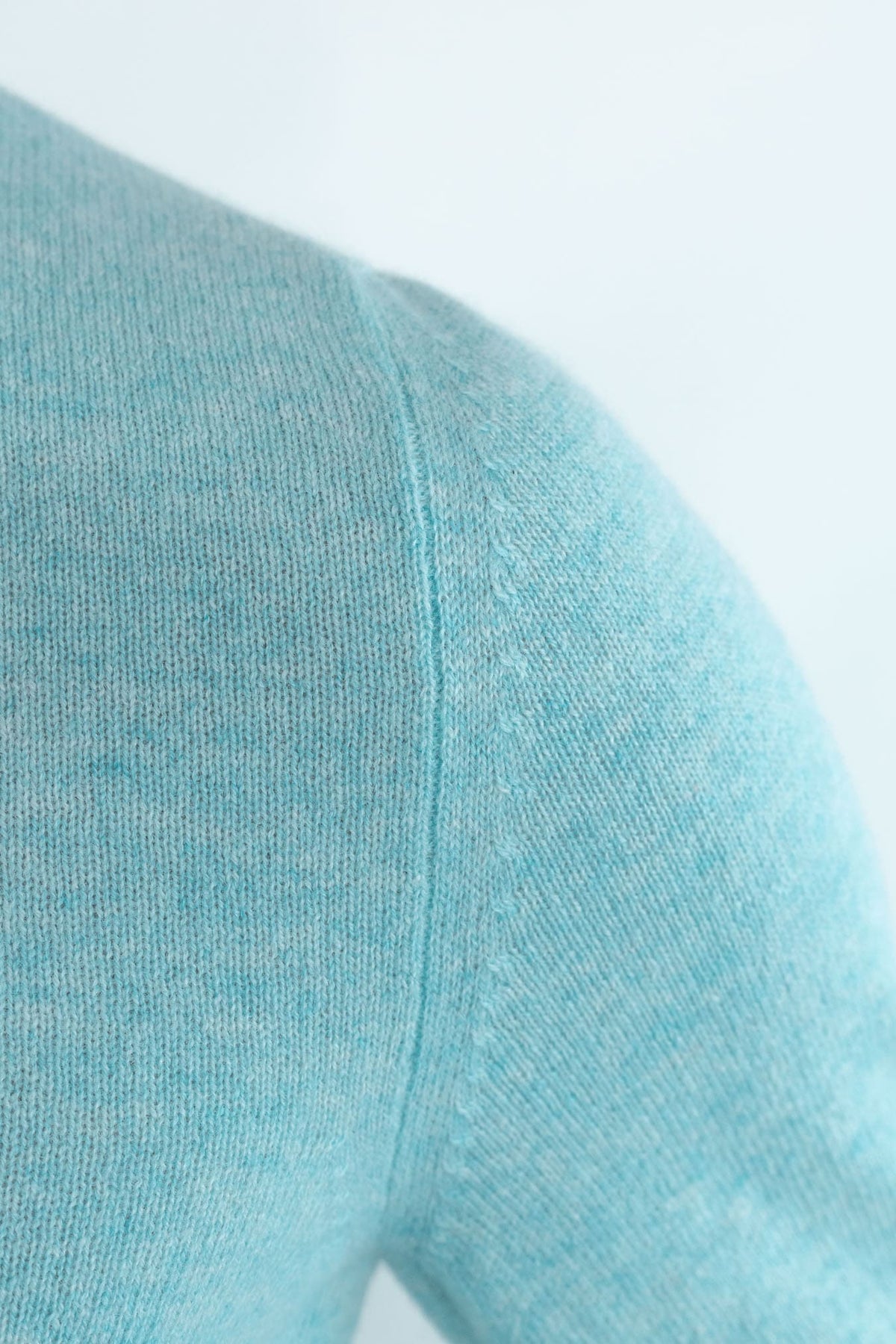 FEDELI Girocollo Cashmere "Argentina Persia" Turchese Mélange