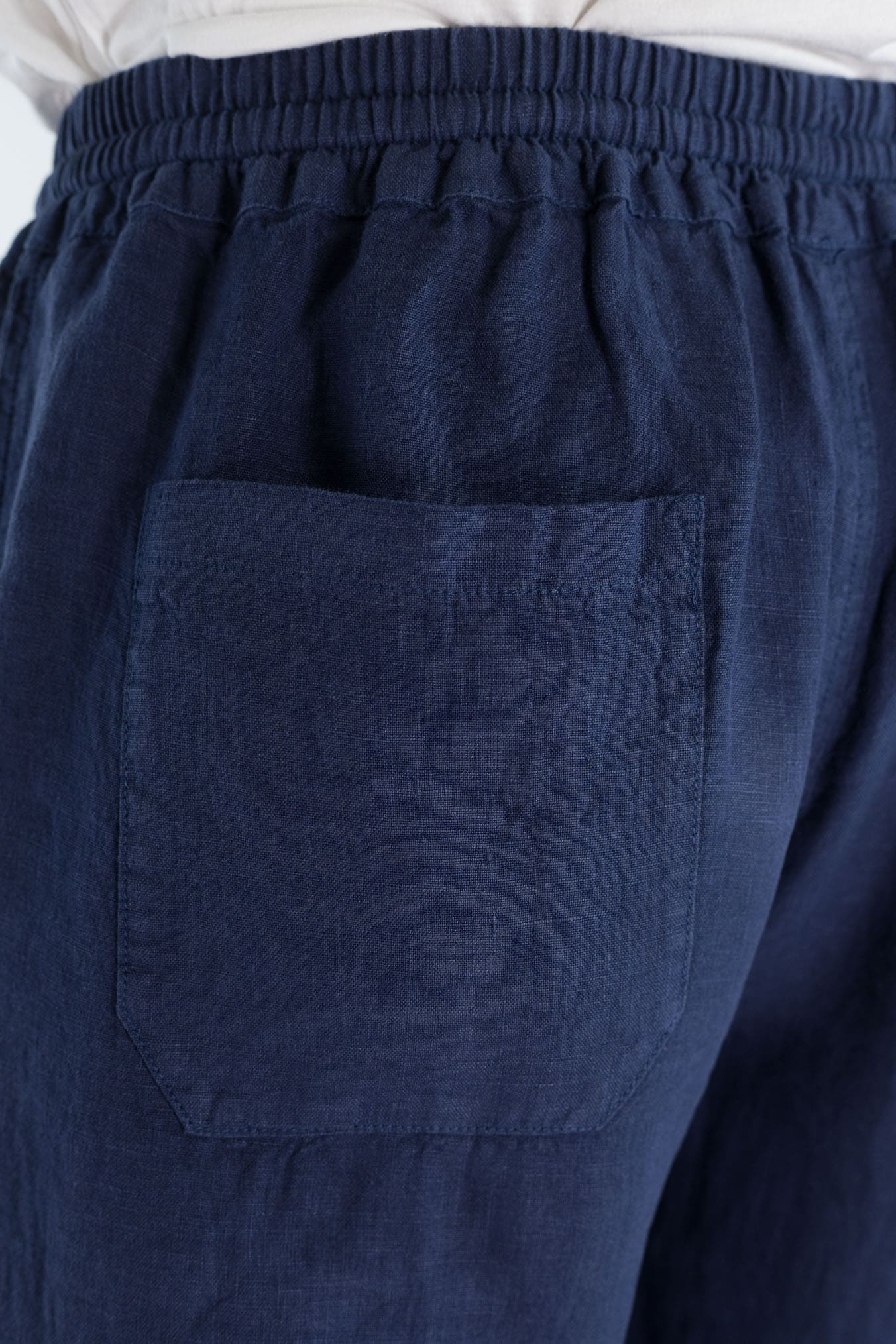 FEDELI Pantaloni Lino Comfort "Bonifacio" Blu