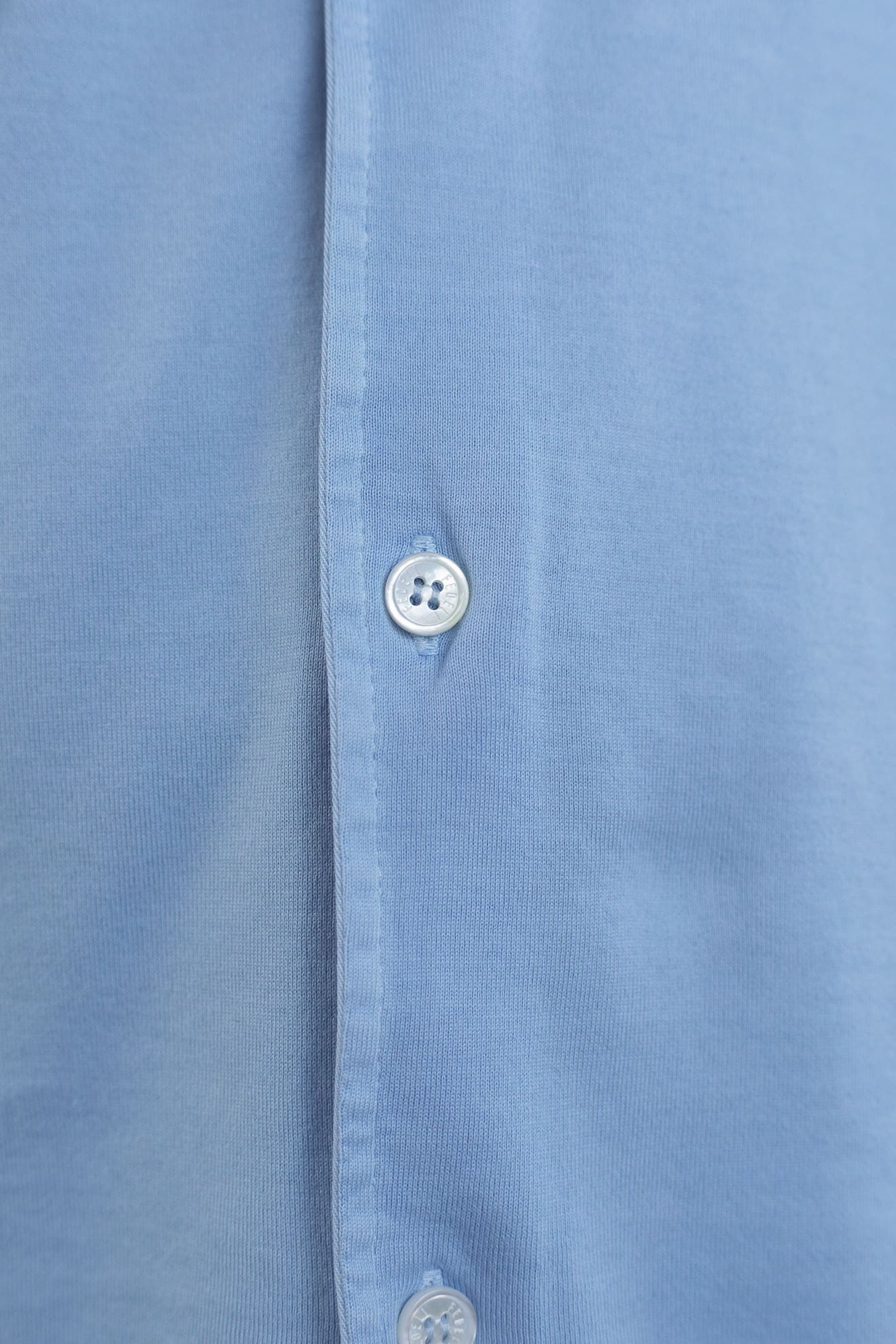FEDELI Camicia "Jason" Jersey Cotone Celeste