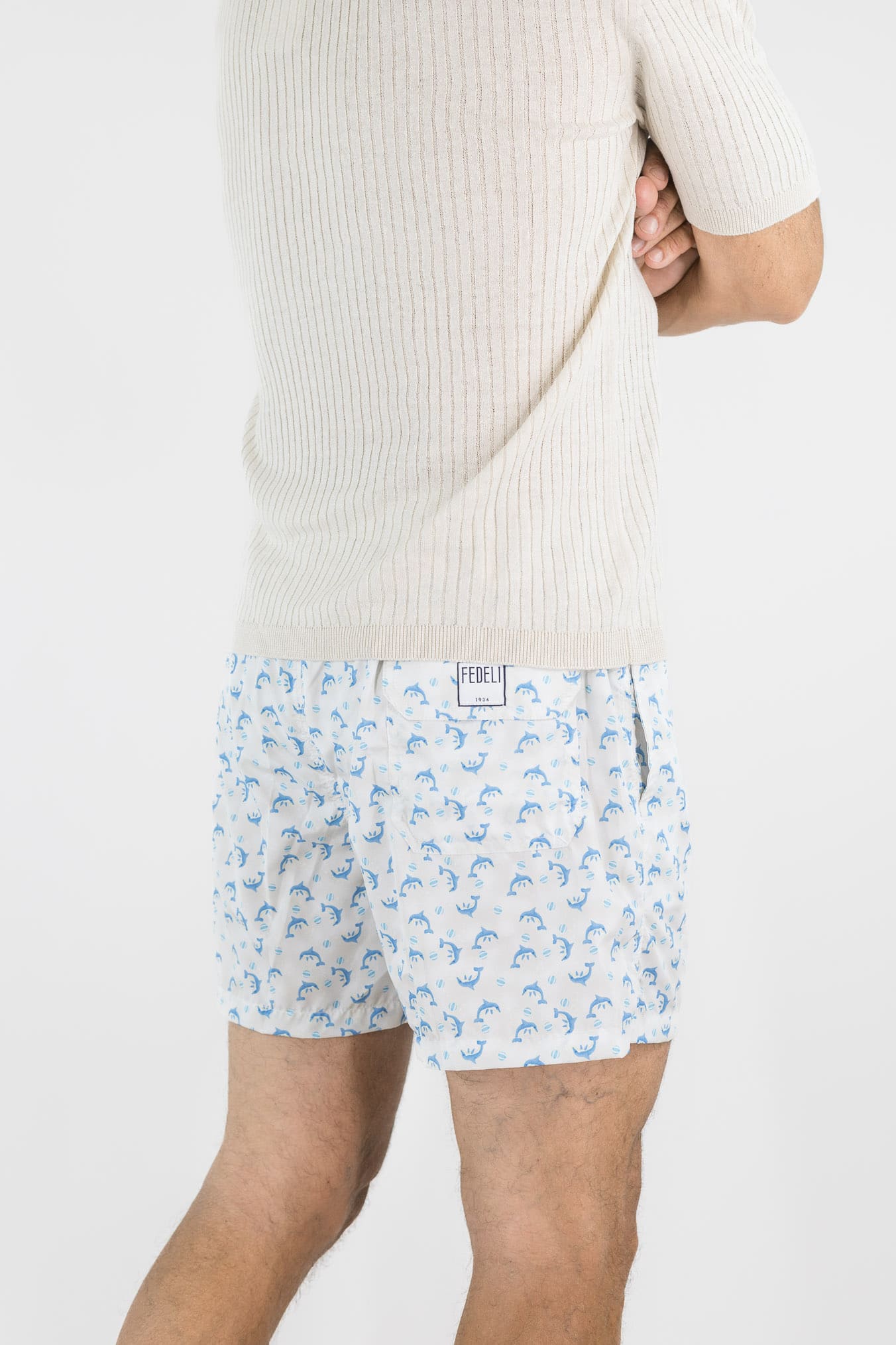 FEDELI Costume Mare "Madeira" Delfini Blu