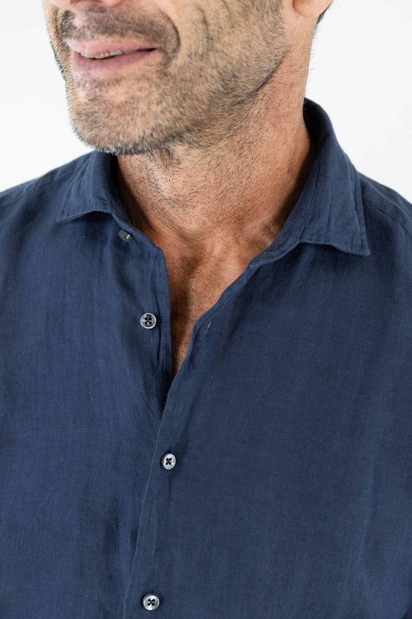 FEDELI Camicia "Nick" Lino Blu Navy