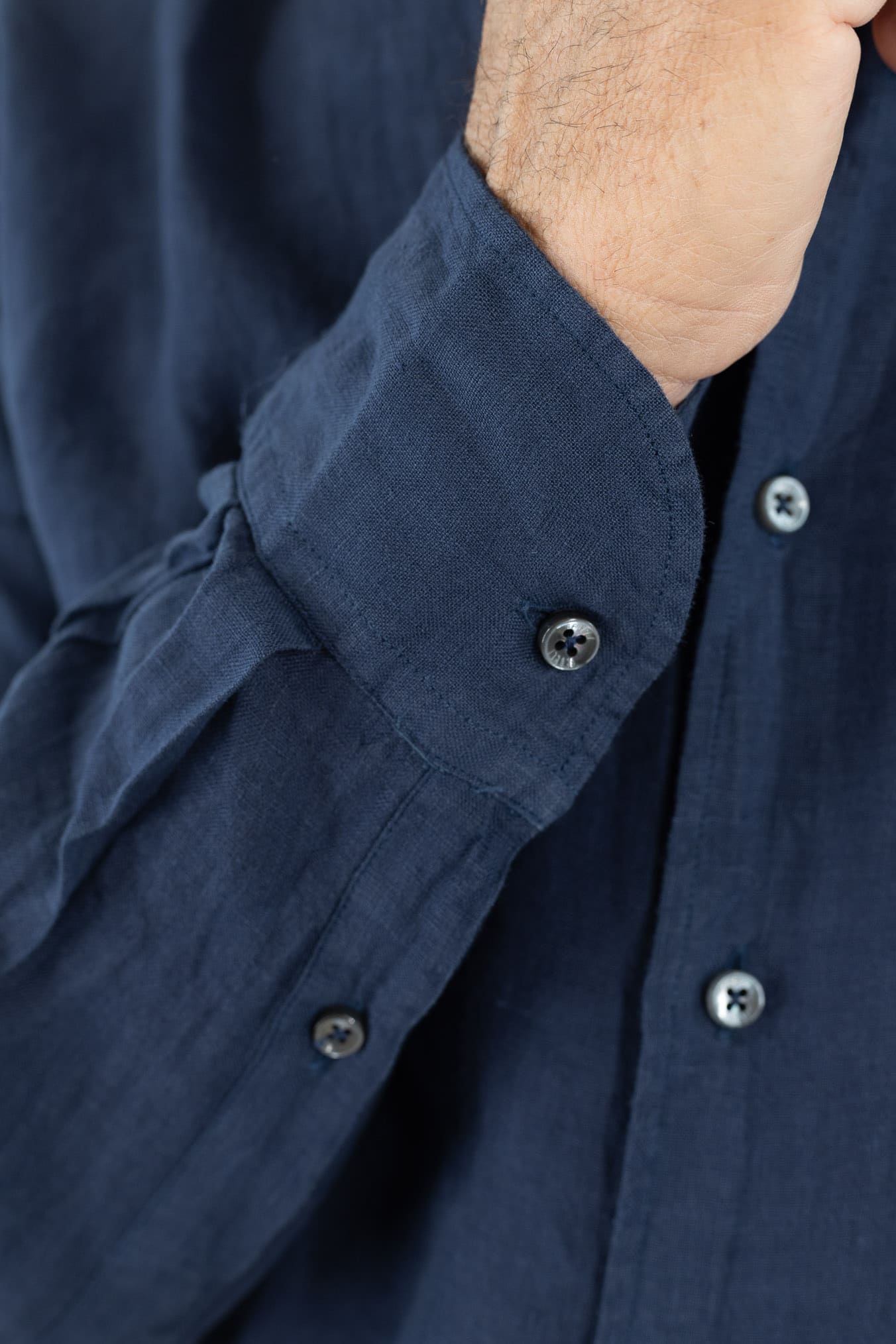 FEDELI Camicia "Nick" Lino Blu Navy