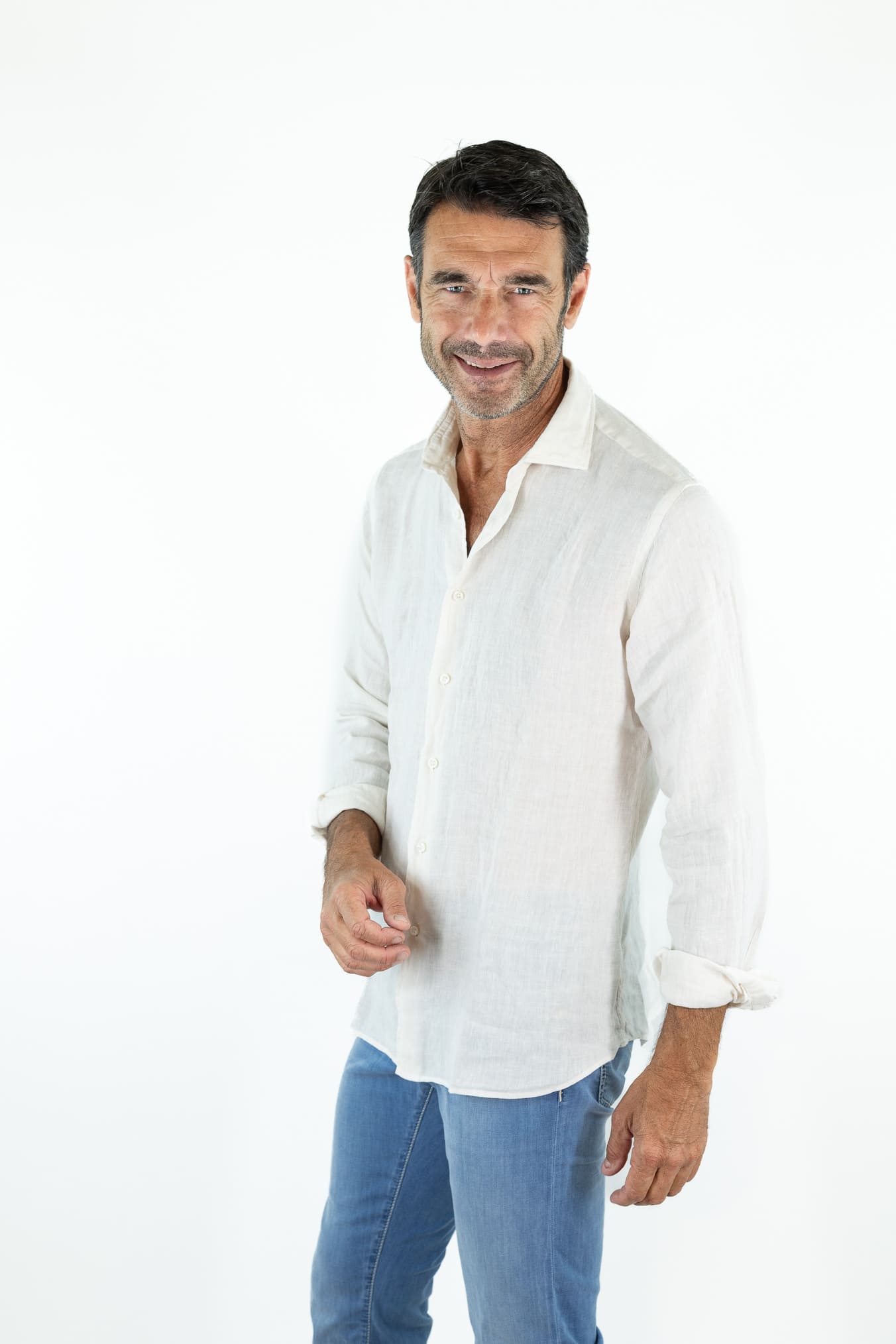 FEDELI Camicia "Nick" Lino Bianco