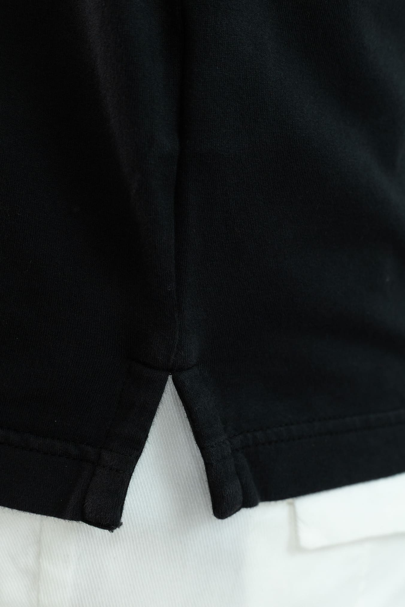 FEDELI Polo Cotone Jersey Elasticizzato Nero