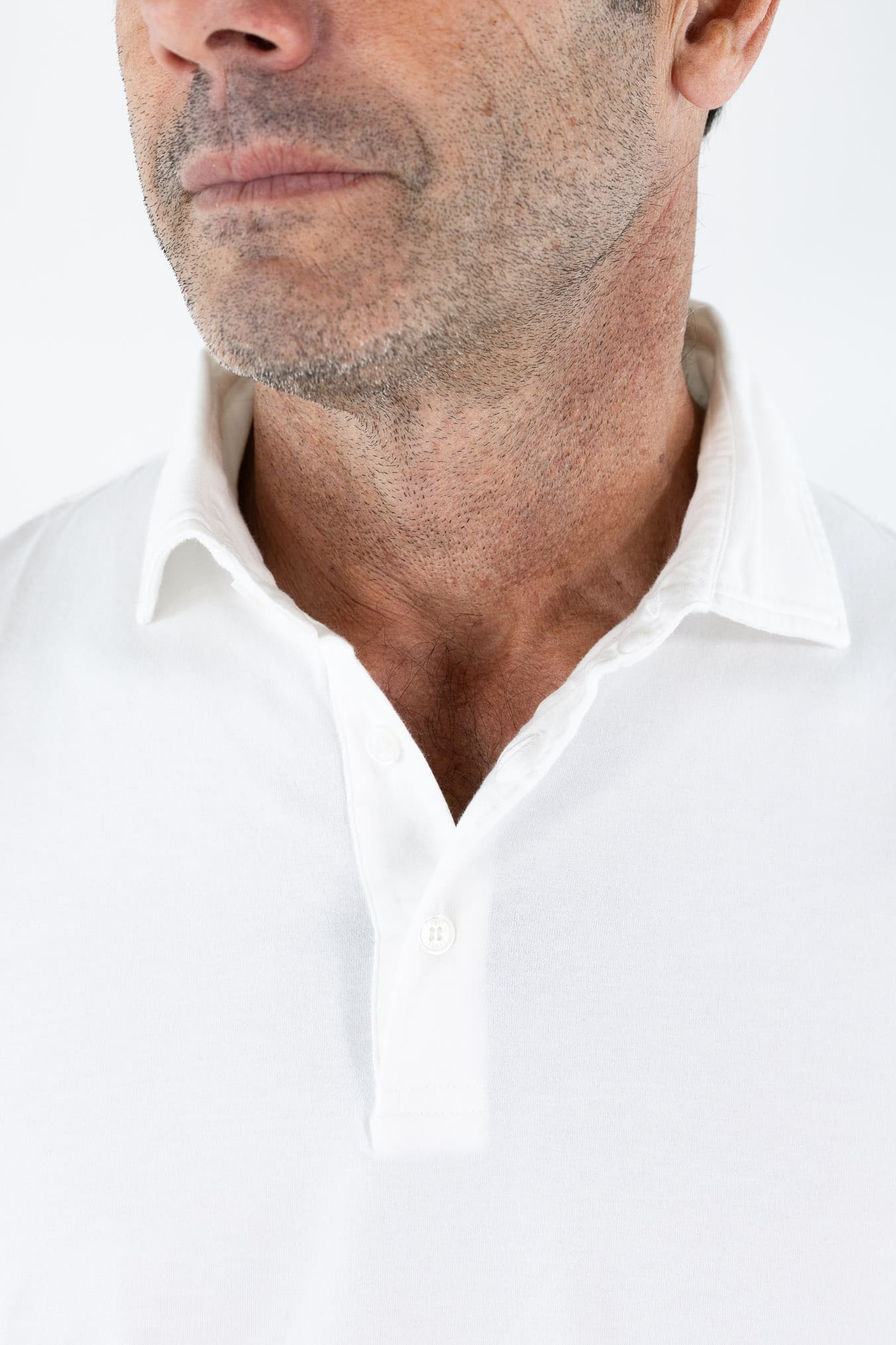 FEDELI Polo MM Cotone Jersey Bianco